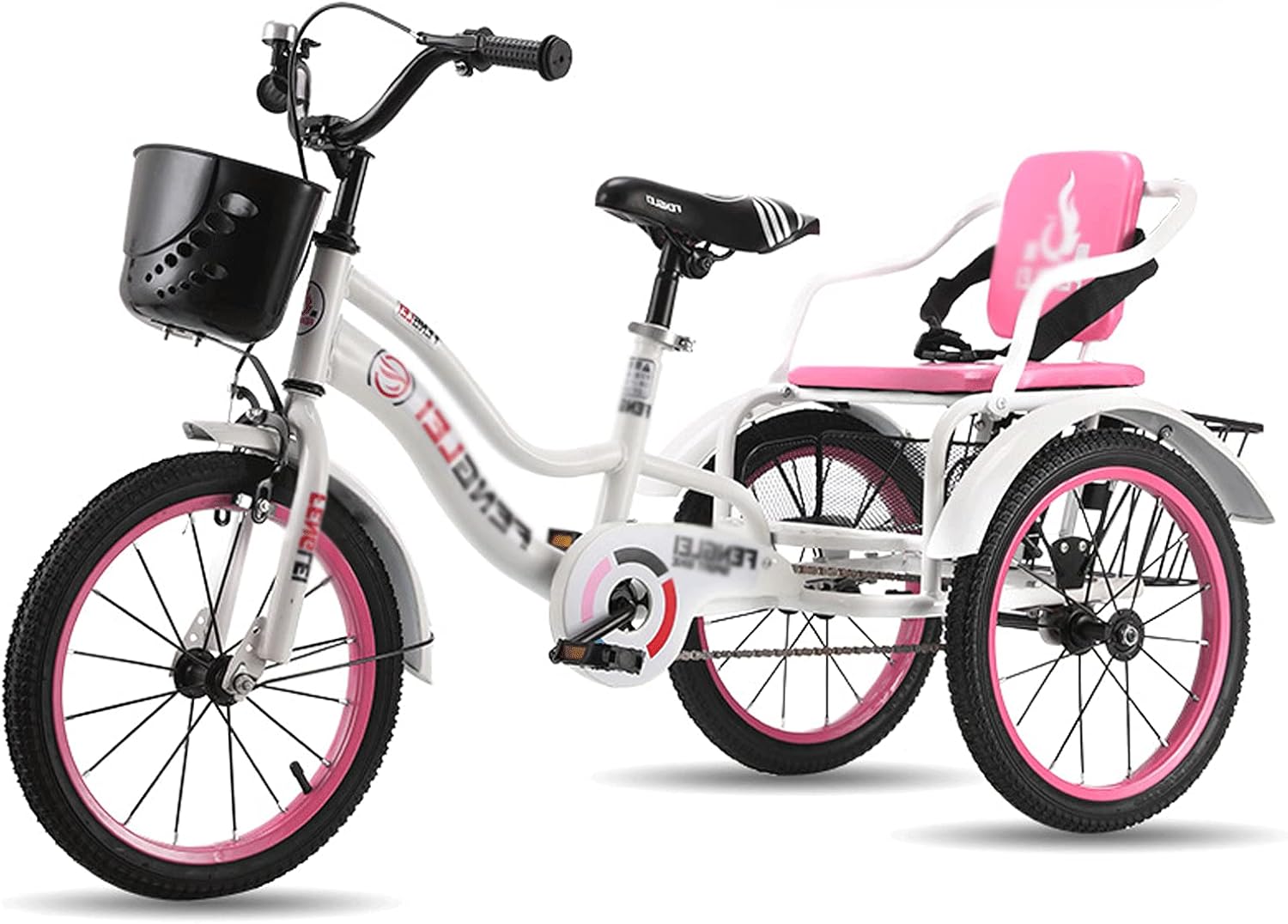 Three Wheel Bike 16inch Adult Tricycle Bike with Shopping Basket Backrest Seat Trike Bike Bicycle for Seniors Women Men Trikes Recreation Shopping Picnic