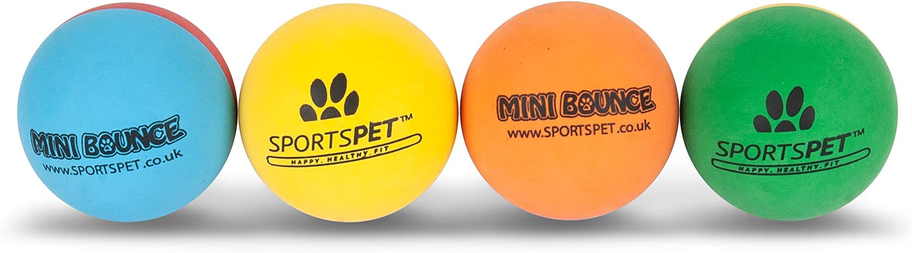 SPORTSPET Mini Bounce Dog Balls - Premium Rubber Dog Balls for Puppy Dogs (45...
