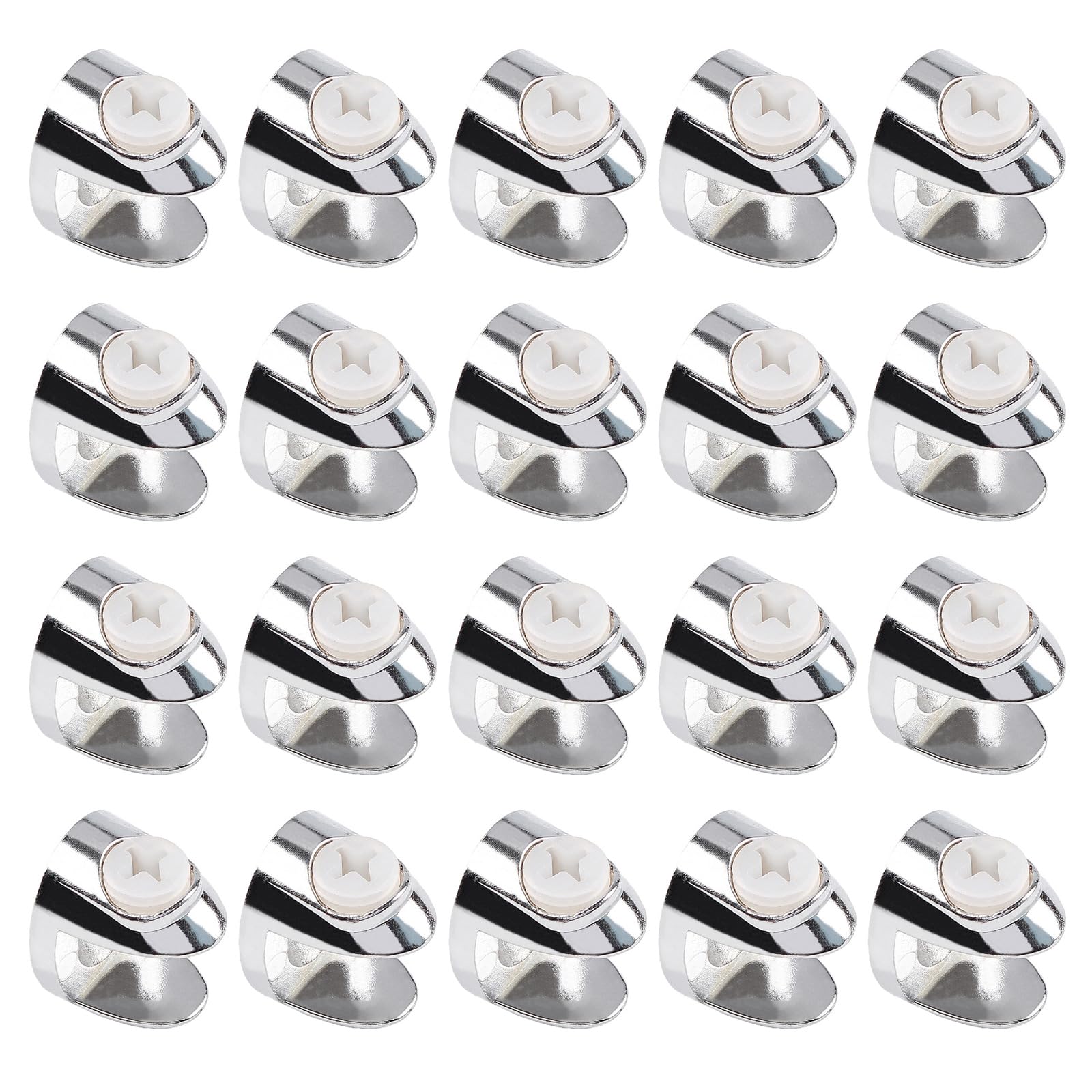 Elnwnnkc B 20Pcs Fish Mouth Glass Holders Replacement Zincs Alloys Shelf Rackets For Fixing Athroom Glass Easy Installation For Athroom Living Room Public Place