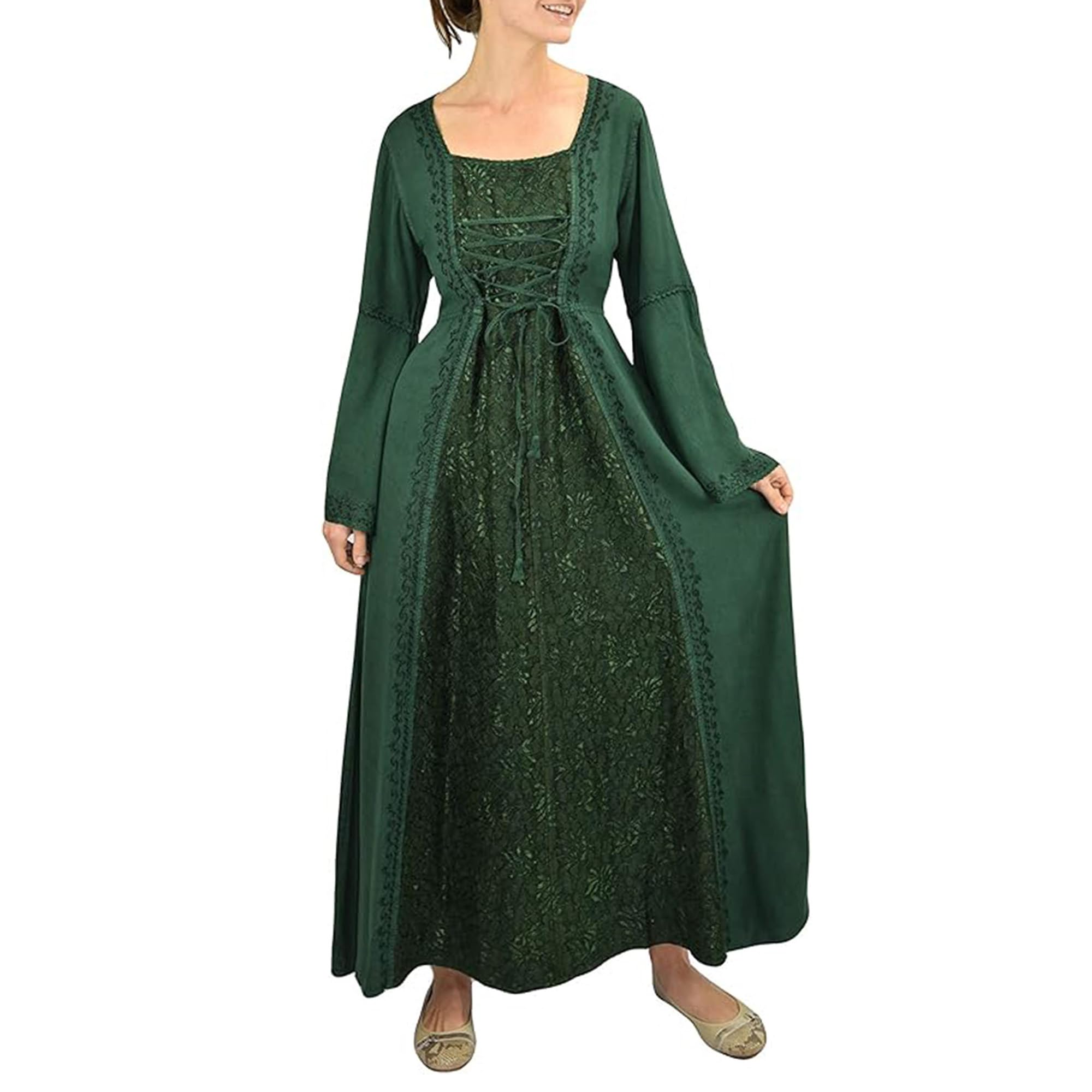 Agan Traders Women's Lace Wedding Vampire Gothic Renaissance Dress