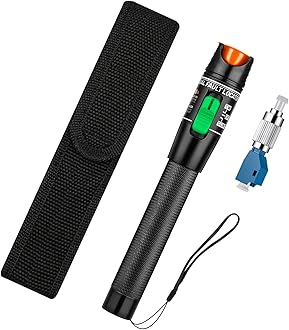 Moocci Visual Fault Locator Fiber Optic Tester - VFL Fiber Optic Cable Tester Meter with FC to LC Adapter - Tools Tester Kit for LC/FC/SC/ST, Network Cable Test