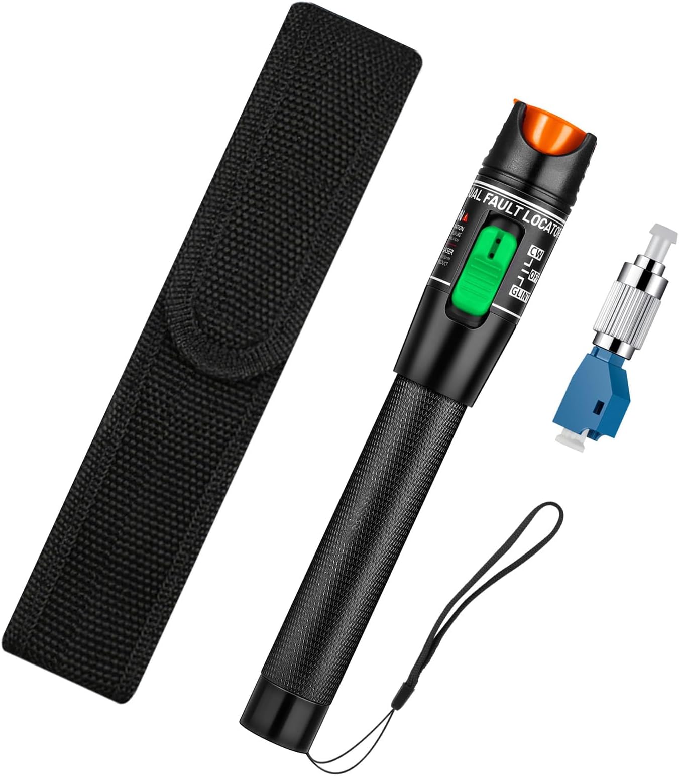 Moocci Fiber Visual Fault Locator 30mW 30KM Fiber Light Tester - VFL Fiber Optic Cable Tester Meter - Fiber Optic Tools Source Tester Kit for LC/FC/SC/ST, Network Cable Test