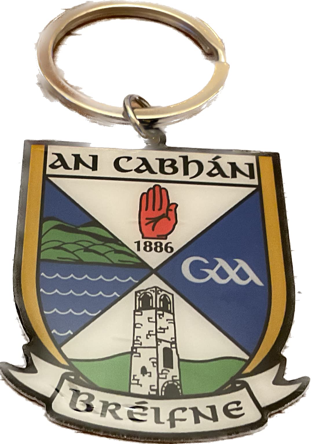 CAVAN Official ALL IRELAND GAA County crest ultra thin metal keyring