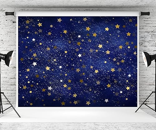 Miniatura 6 de Kate Telón de fondo de estrellas azules de 7 x 5 pies, fondo de fotos estrelladas por la noche, cielo nocturno, accesorios de estudio fotográfico