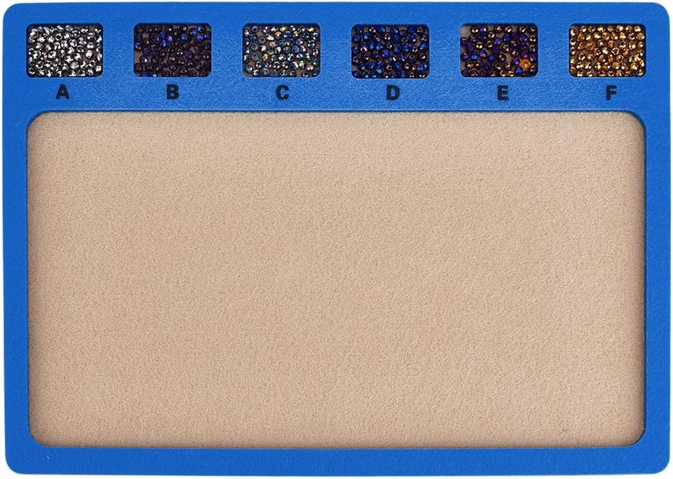 BENECREAT 2 Pcs Felt Beading Mat, 7.8x5.9 Inch Rectangle Felt Bead Design Boards with Centimeter Alphabetic Scale Beads Tray Bead Pads for Art Crafts Jewelry Making Beading Supplies(Blue)