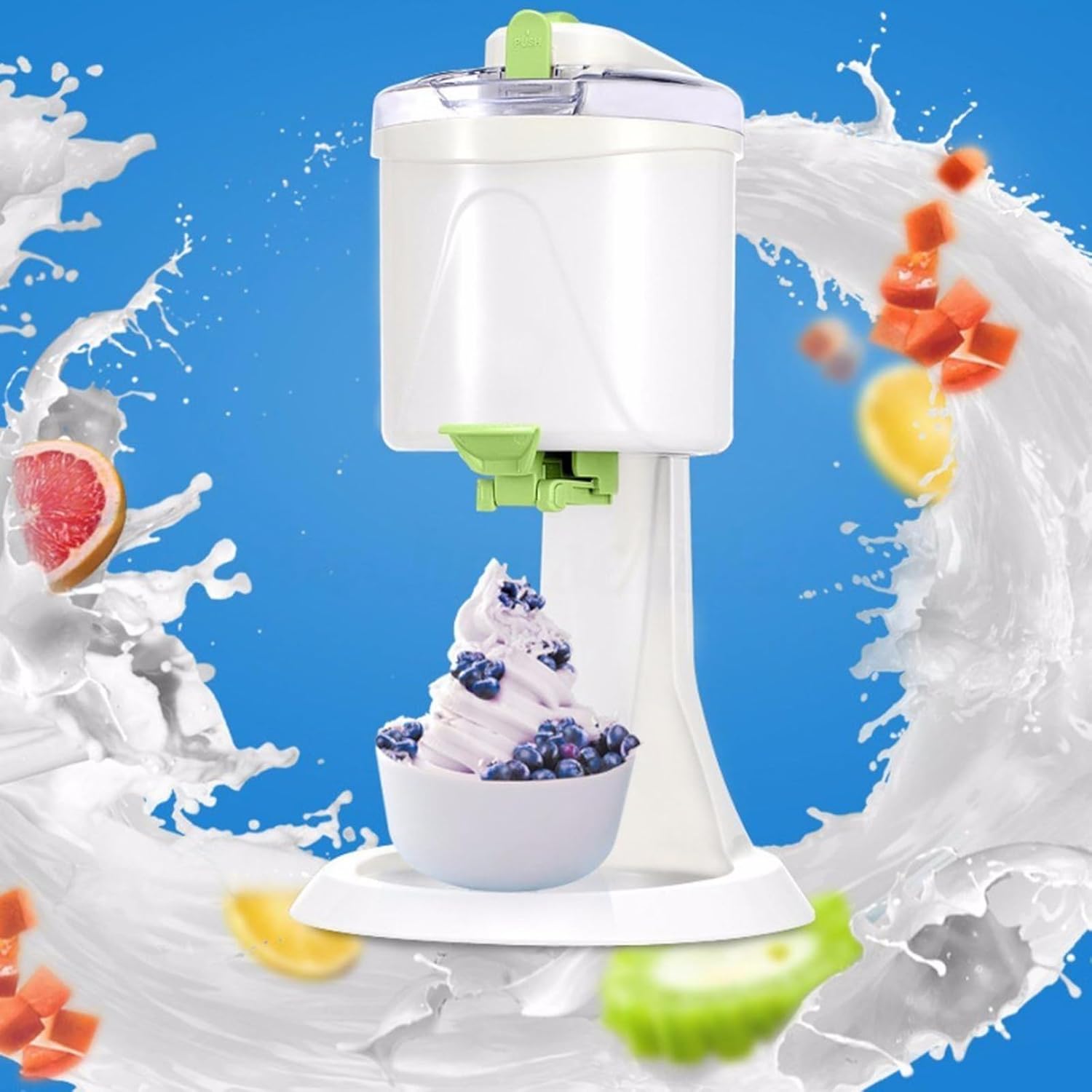 Ice Cream Maker Mini Automatic Ice Cream Machine Yogurt Sorbet Machine Home Household Kitchen Ice Cream Maker