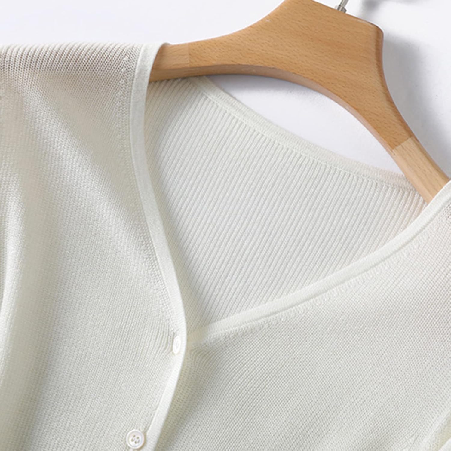 [ZWYM] カーディガン レディース Vネック ニット ボレロ セーター 無地 長袖 ショート丈 薄手 通気性 保湿性 シンプル