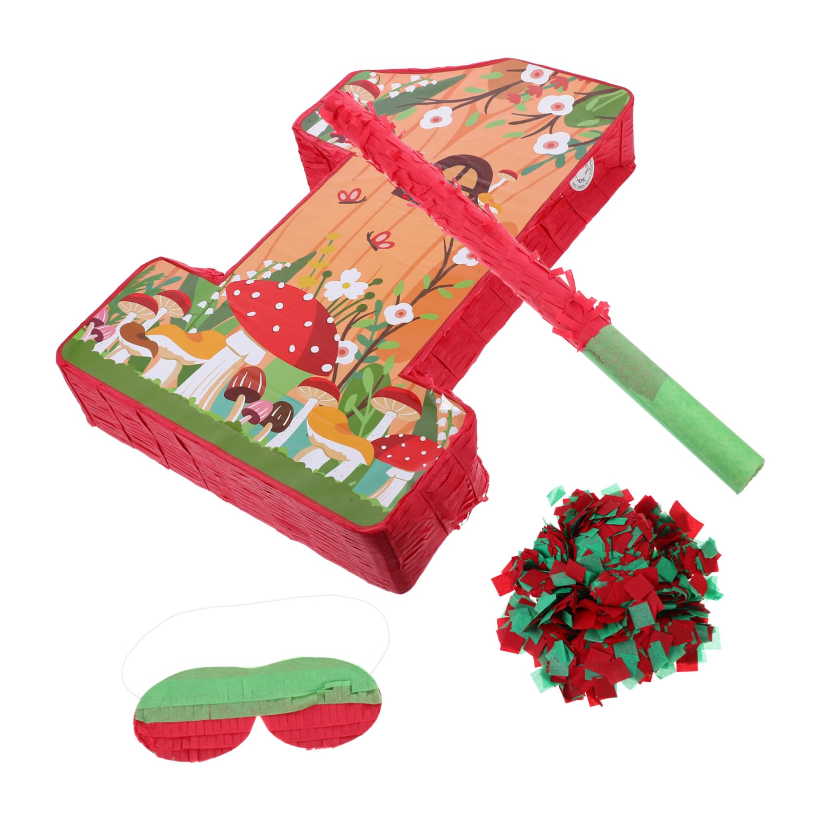 Luxshiny 1juego Piñata De Champiñón Para Cumpleaños Infantil Decoración De Fiesta De Golpear Para Niño Niña Accesorio De Fiesta De Cumpleaños Diseño Adorable