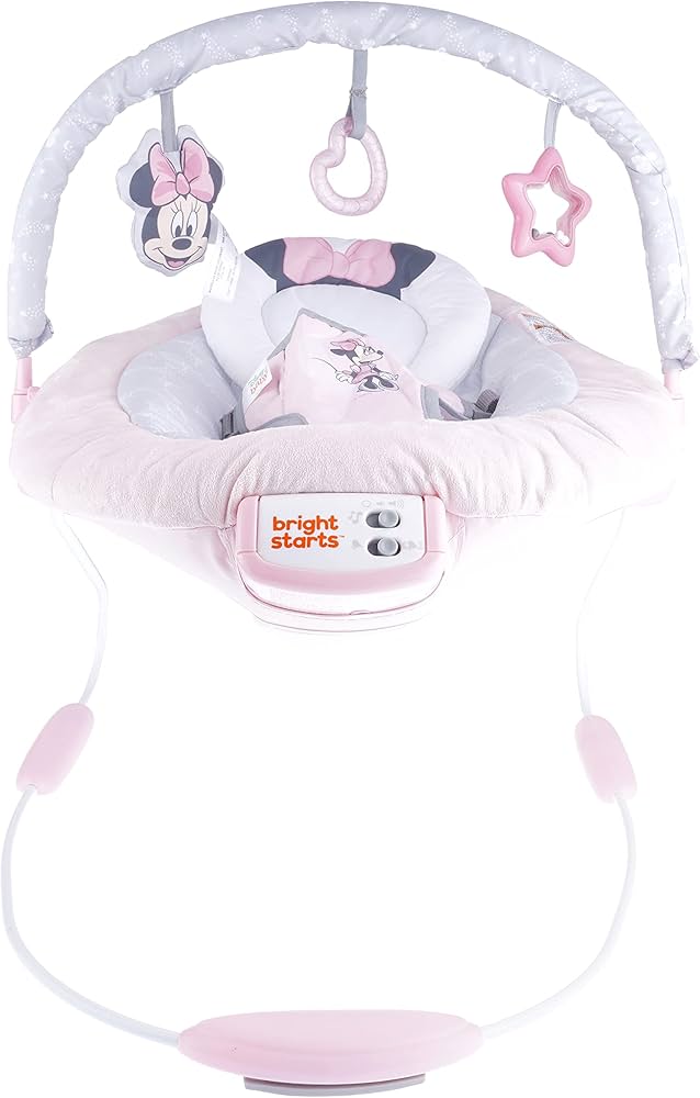 Bright Starts Baby Disney Minnie Mouse Rosy Skies Bouncer Pink