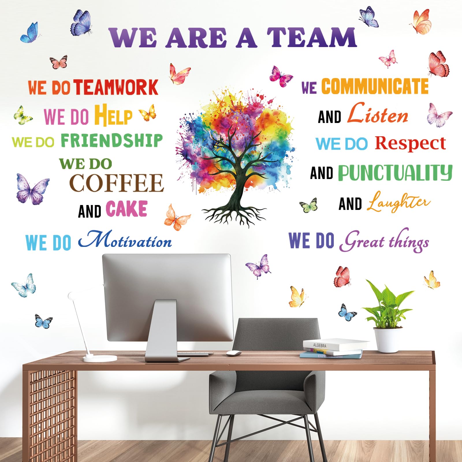 DECOWALL DS9-8086 Office Quotes Wall Stickers Decals Decor for Positive Sayings Peel and Stick Motivational Teamwork Company Art We are A Team Gift Classroom - Image 4