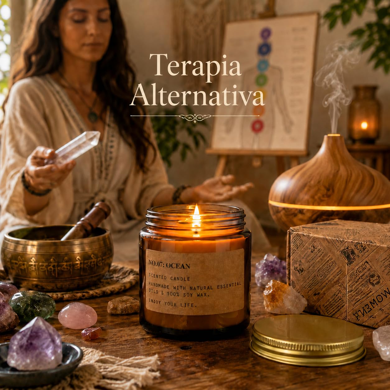 Candele Profumate Set di 8 Pezzi in Vetro, 800g Cera di Soia Profumo di Rose, Legno di teak, Amber, Menta und Grapfruit Aromaterapia Set Candele Compleanno Regalo per Mamma, Durata Fino a 200 Ore