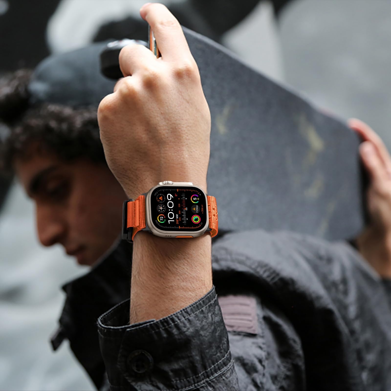 Bandletic Compatibile con Cinturino Apple Watch Ultra/Ultra 2/Ultra 3 49mm | Nylon Morbido Traspirante Sport Banda per iWatch Series 11 10 46mm 9/8/7 45mm SE/6/5/4 44mm 3/2/1 42mm