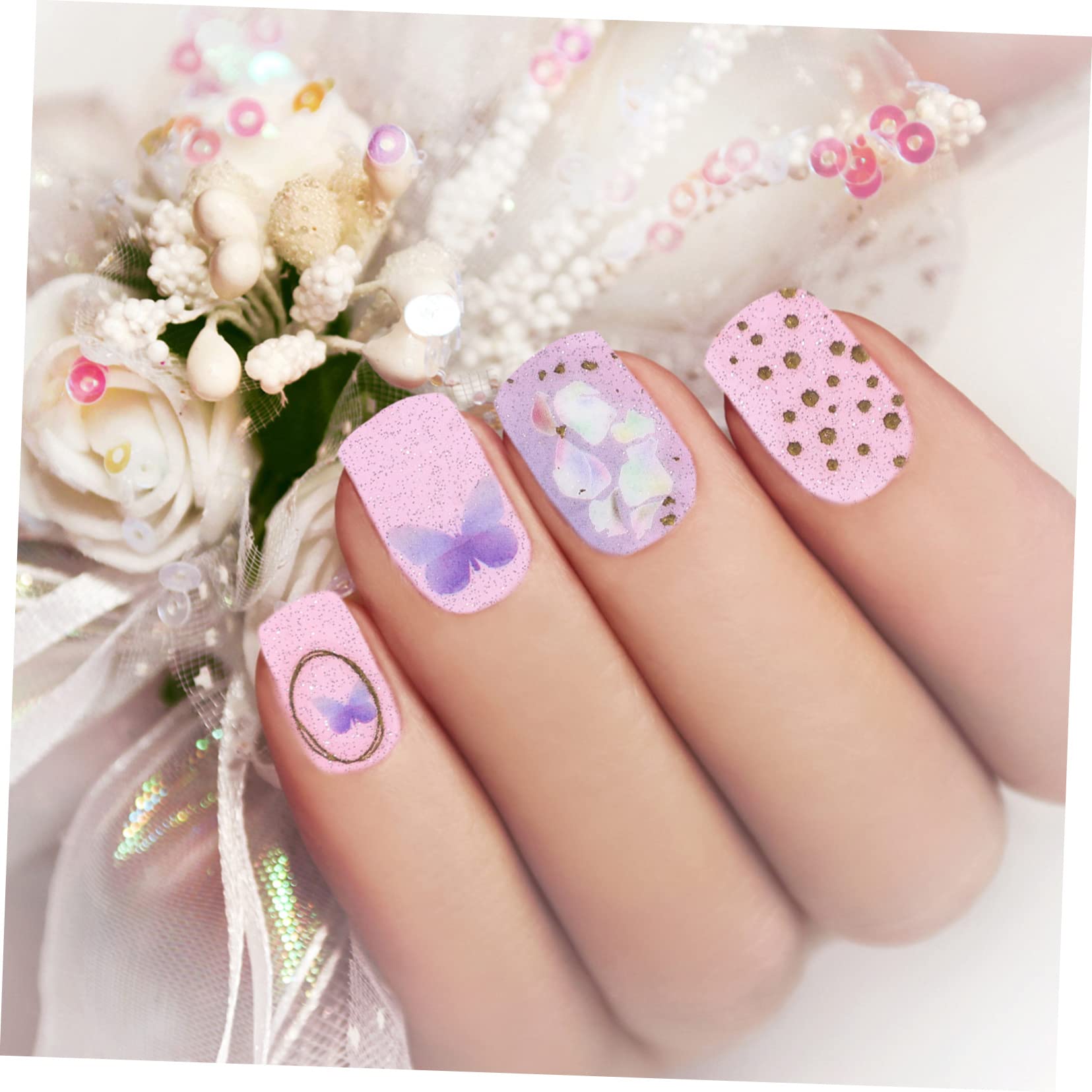 FRCOLOR 4 Set Di Decorazioni Per Unghie Decalcomanie Per Unghie Set Per Manicure Tronchesi Per Unghie Per Feste Di Festival