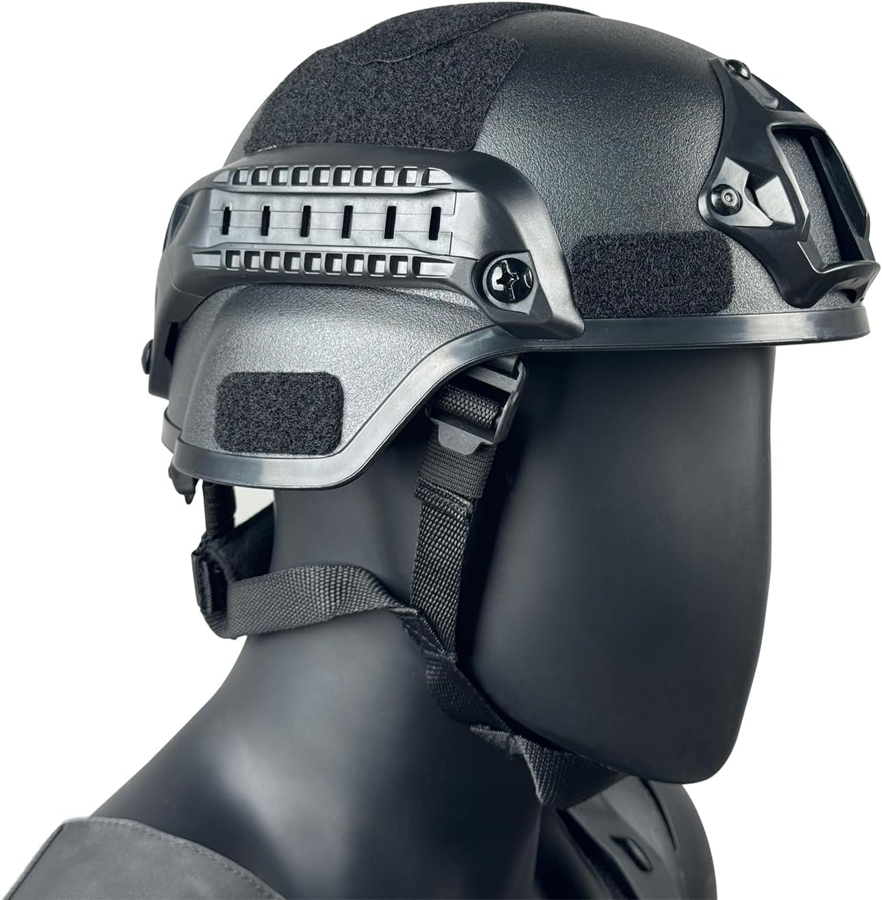 Tactical Helmet with NVG Mount, Adjustable Fast Helmet for Airsoft, Paintball, CS Game – Lightweight ABS Material with Side Rails – Fits Head Circumference 50-63cm
