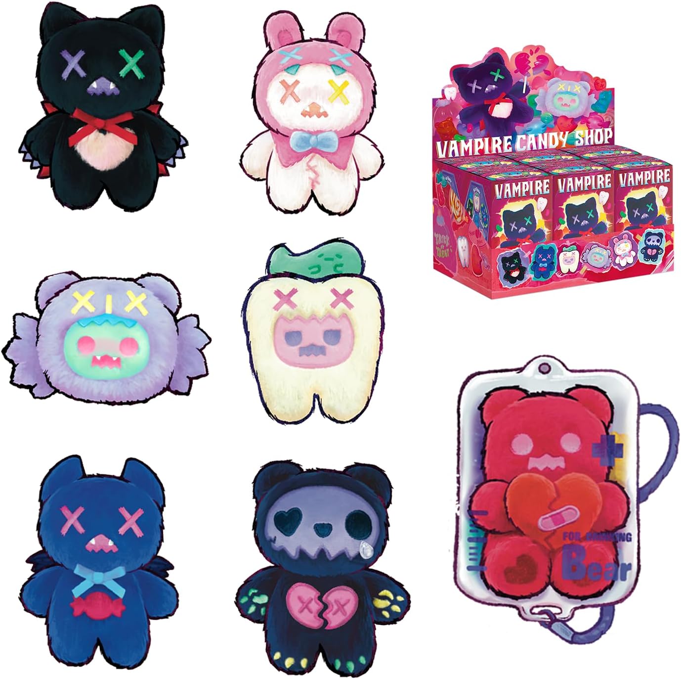 Vampire Candy Shop Series Blind Box, Figure Gifts for Modern Home Decor, Collectible Art（Whole Set 6Pcs）