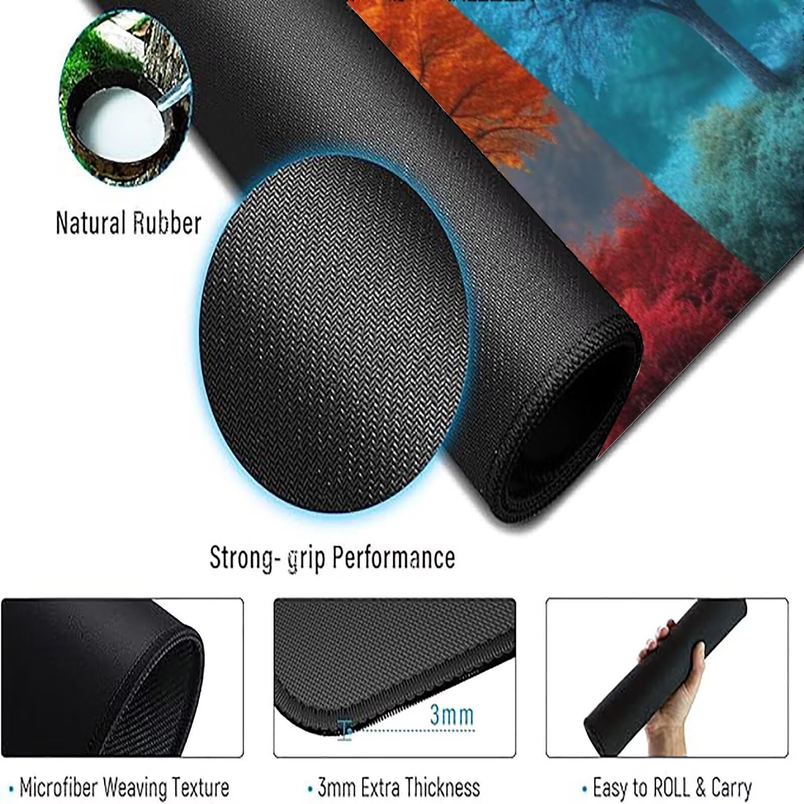 Podkładka pod mysz dla graczy spalona pomarańczowa podkładka pod mysz XXL 1600 x 800 mm mata biurkowa turkusowa podkładka pod mysz wodoodporna podkładka pod mysz do gier szyte krawędzie poprawia