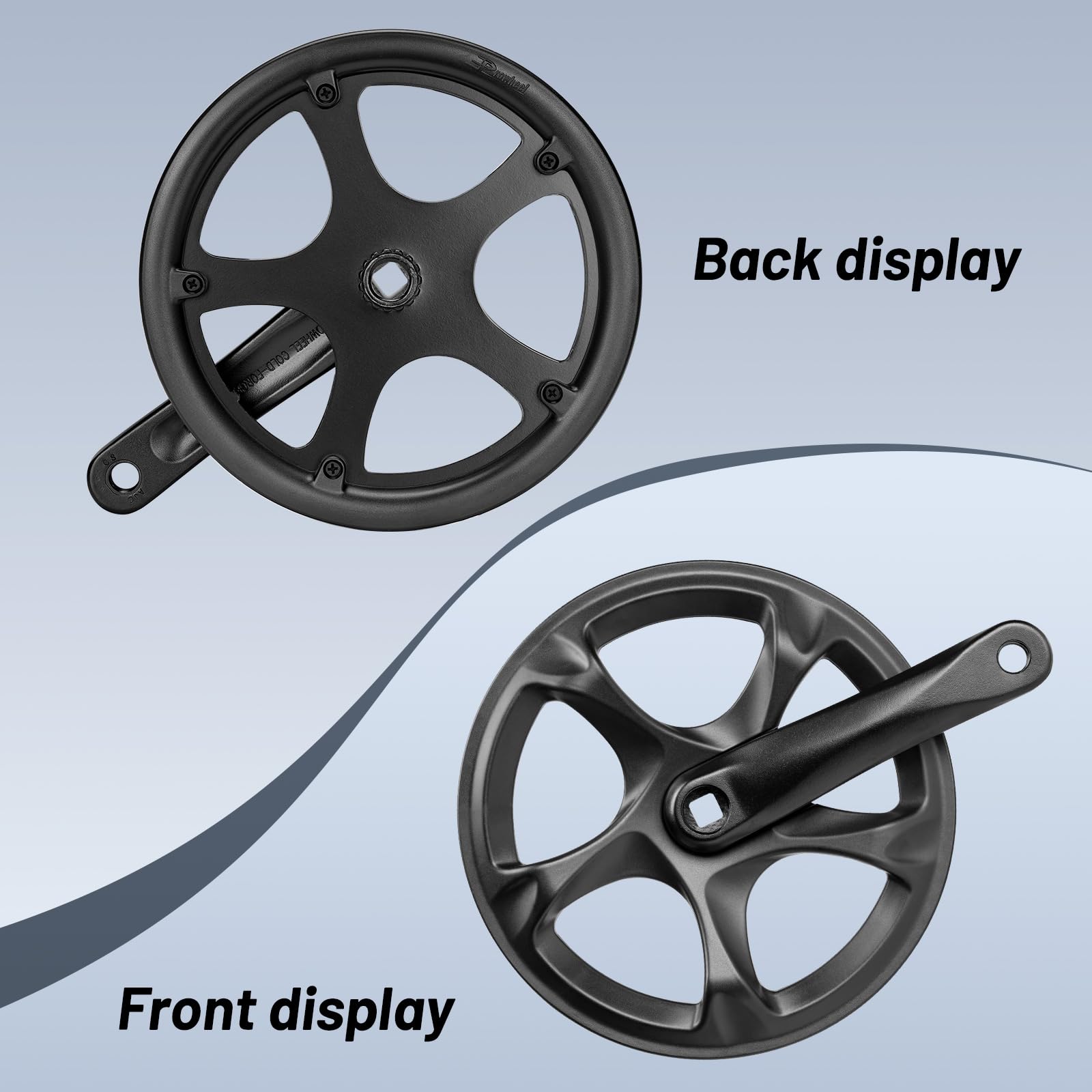 Pédalier de vélo en acier 52T 152 mm en alliage d'aluminium | Plateau de pédalier pour vélo de ville 6/7/8 vitesses, vélo électrique, Fat Bike, pliable Accessoires de vélo