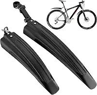 Conjunto de para-lamas de bicicleta, conjunto de para-lama ajustável, para-lamas dianteiro e traseiro, acessório de liberação rápida, alargado e engrossado para mountain bike, para-lamas de