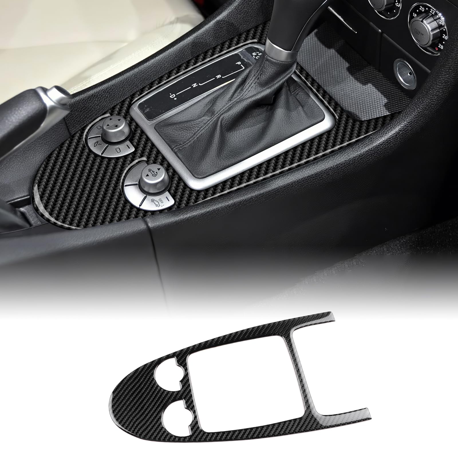 KUNGKIC Cornici In Fibra Di Carbonio Per Mercedes SLK R171 2004-2010, Console Centrale E Uscite Aria, Accessori Interni Di Lusso