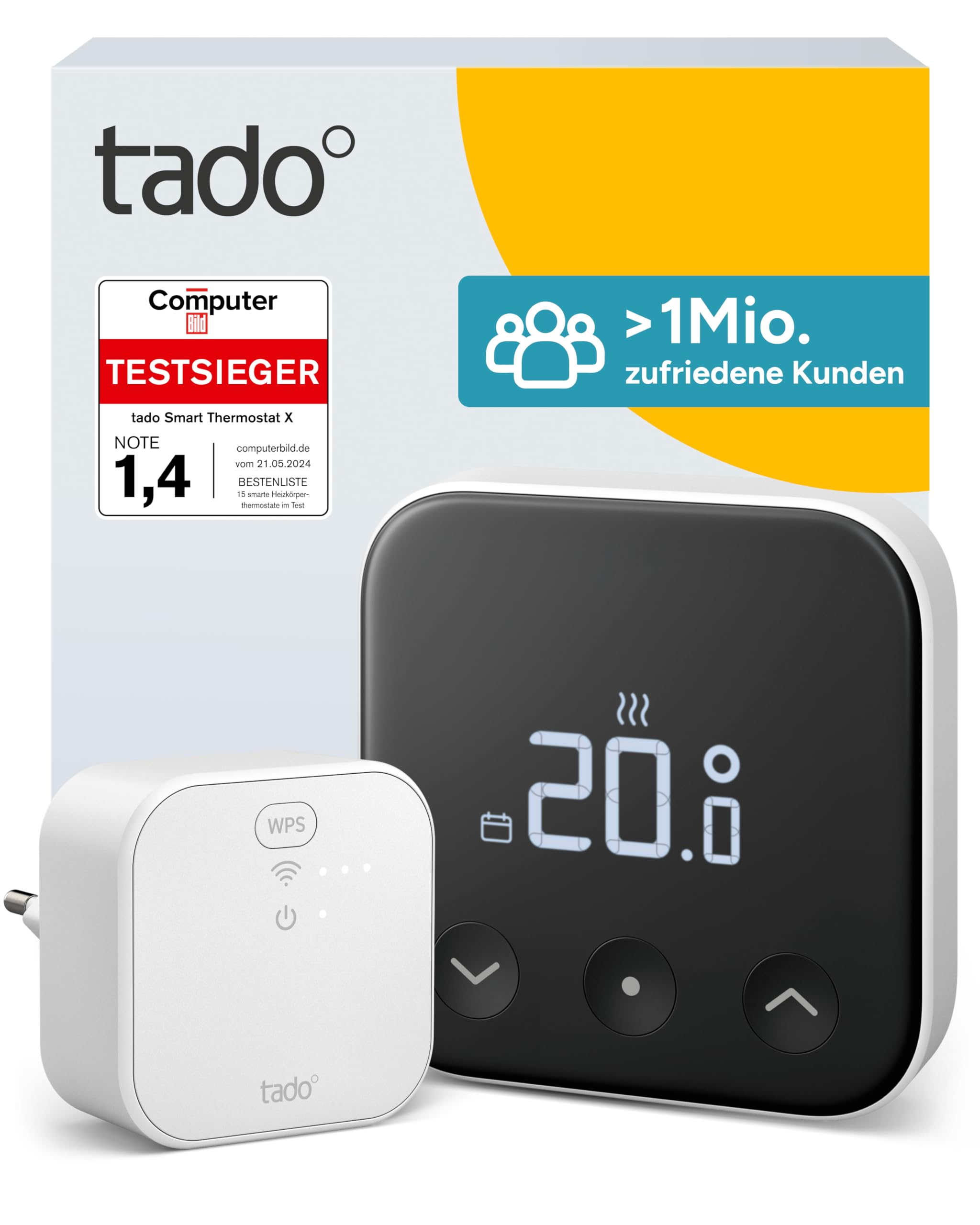 tado° Smartes Thermostat X – Starter Kit für Fußbodenheizung und Boiler, Steuerung per App und Smart Speaker (Alexa, Siri, Google Assistant), DIY Installation