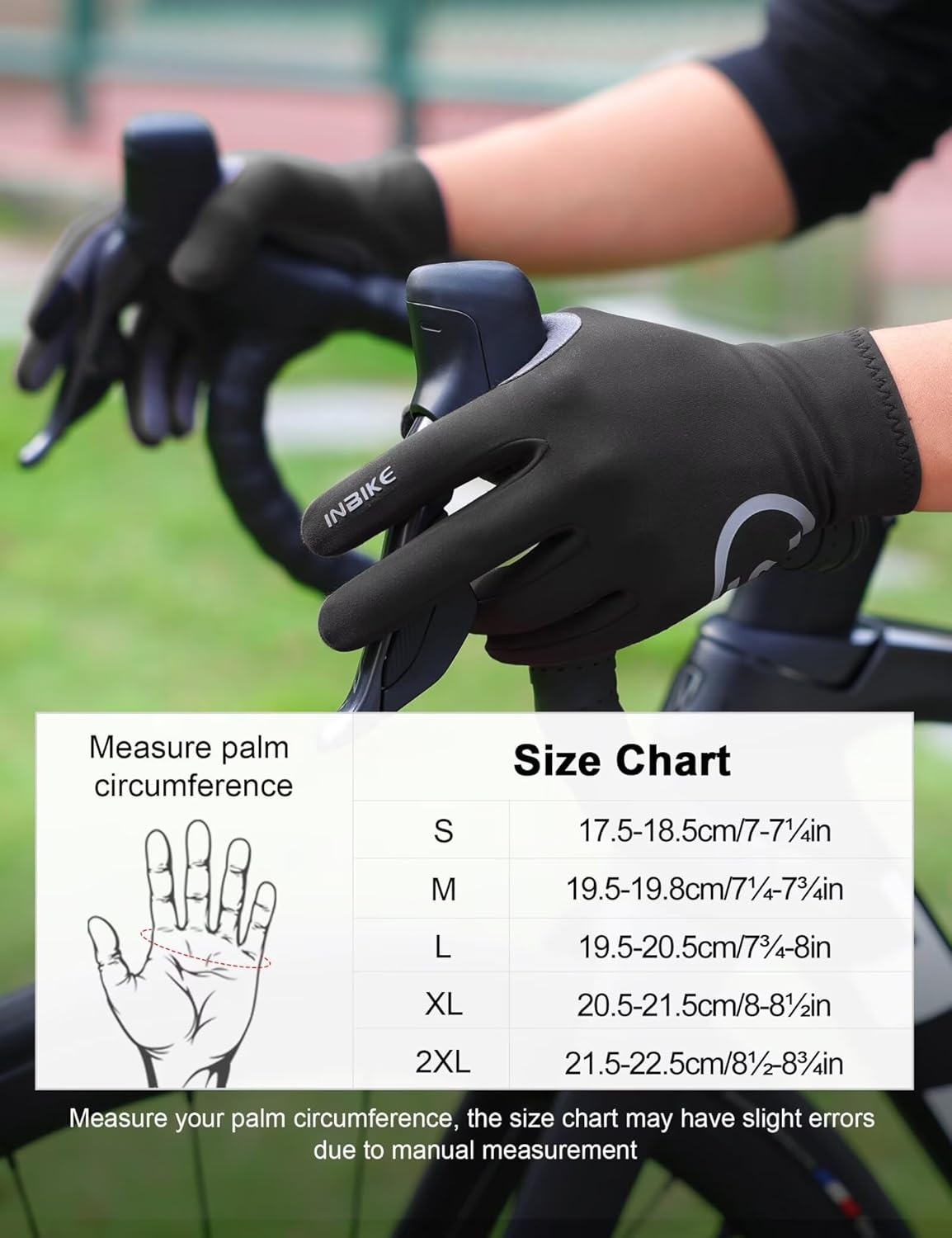 INBIKE Cycling Gloves Men Women Thin Fleece Touchscreen Padded Bike Gloves for Running Driving Biking Hiking - Image 6