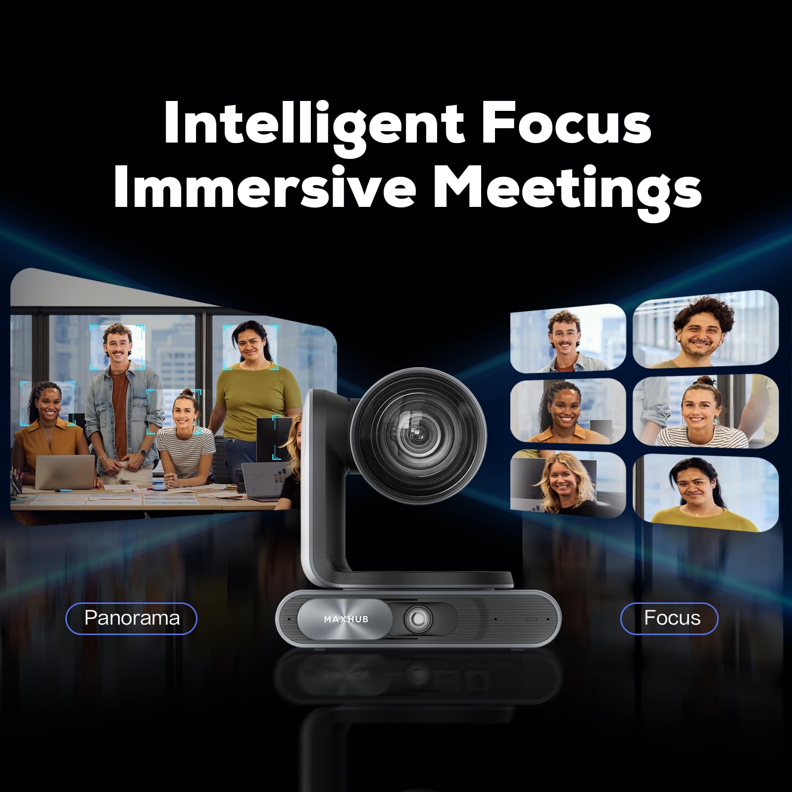 MAXHUB webカメラ UCM30 MAXHUB UC P30 4K Intelligent Dual-Eye AI Tracking Camera, 12x