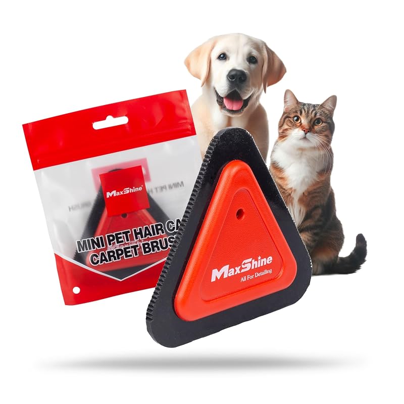 Removedor de Pelos para Cães e Gatos Maxshine com Escova de 3 Lados, Borracha, Triangular, Branco/Preto