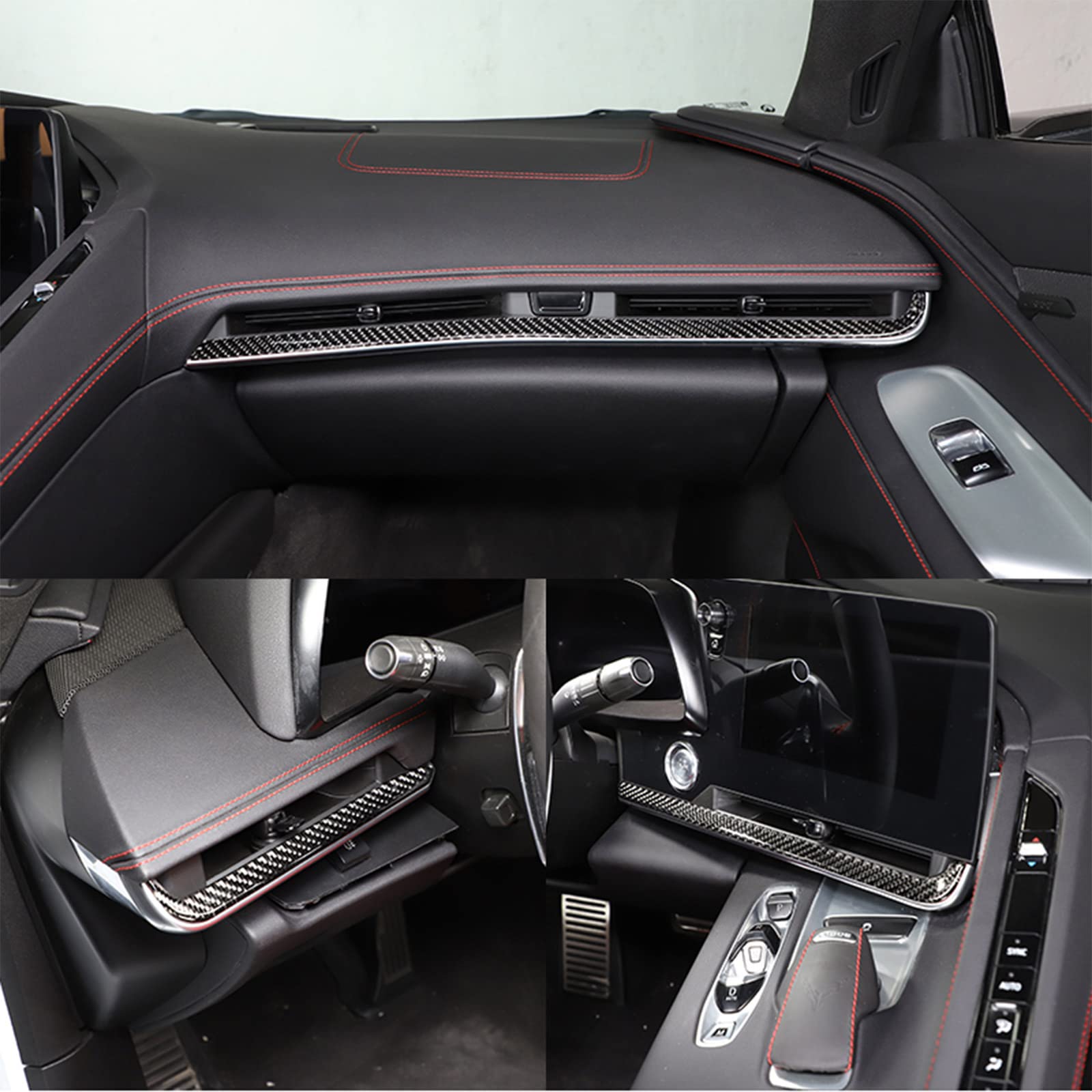 Carbon Fiber Center Console Passenger Panel Trim For Corvette C8 Z51