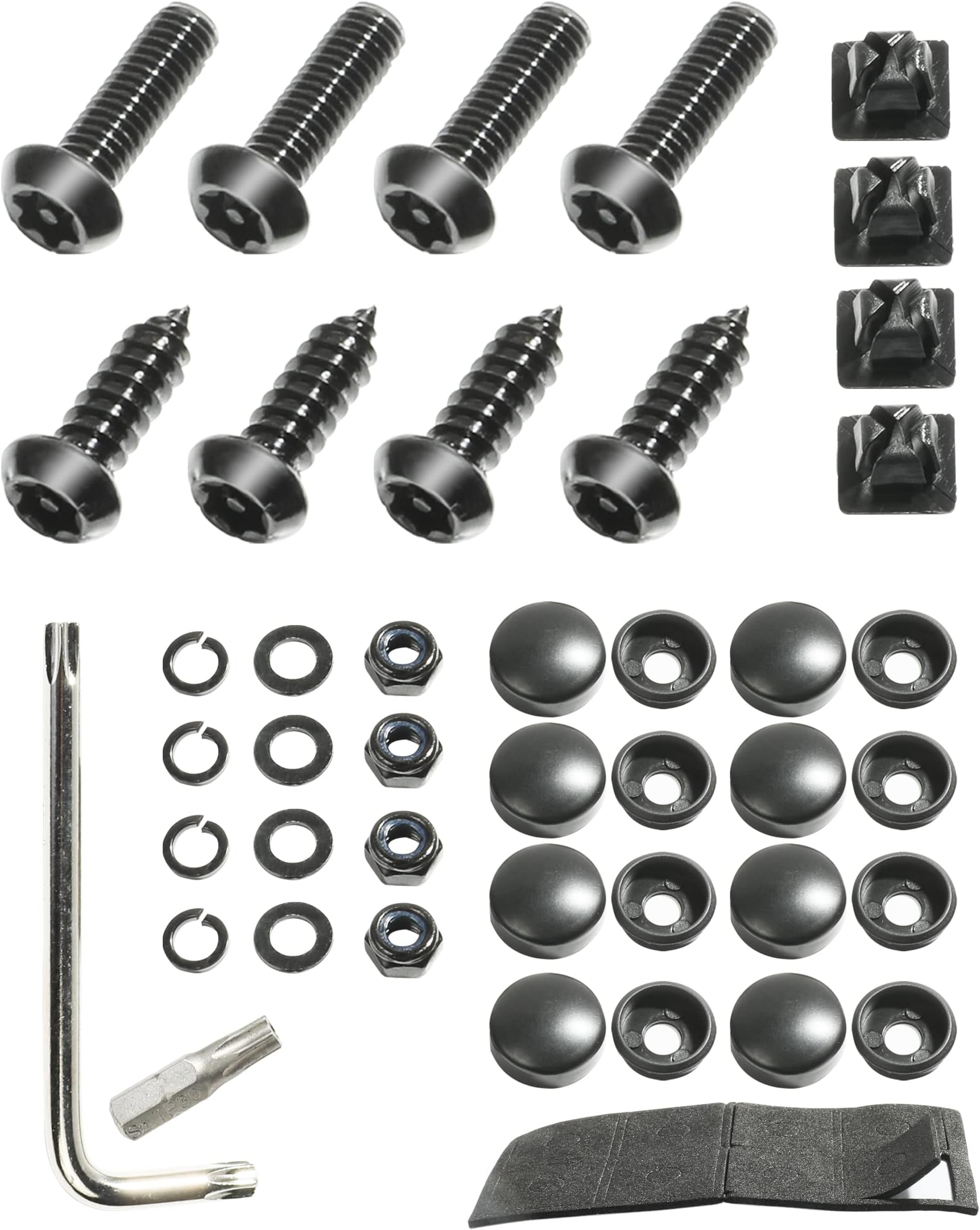 YAKEFLY Anti Theft License Plate Screws Kits,Stainless