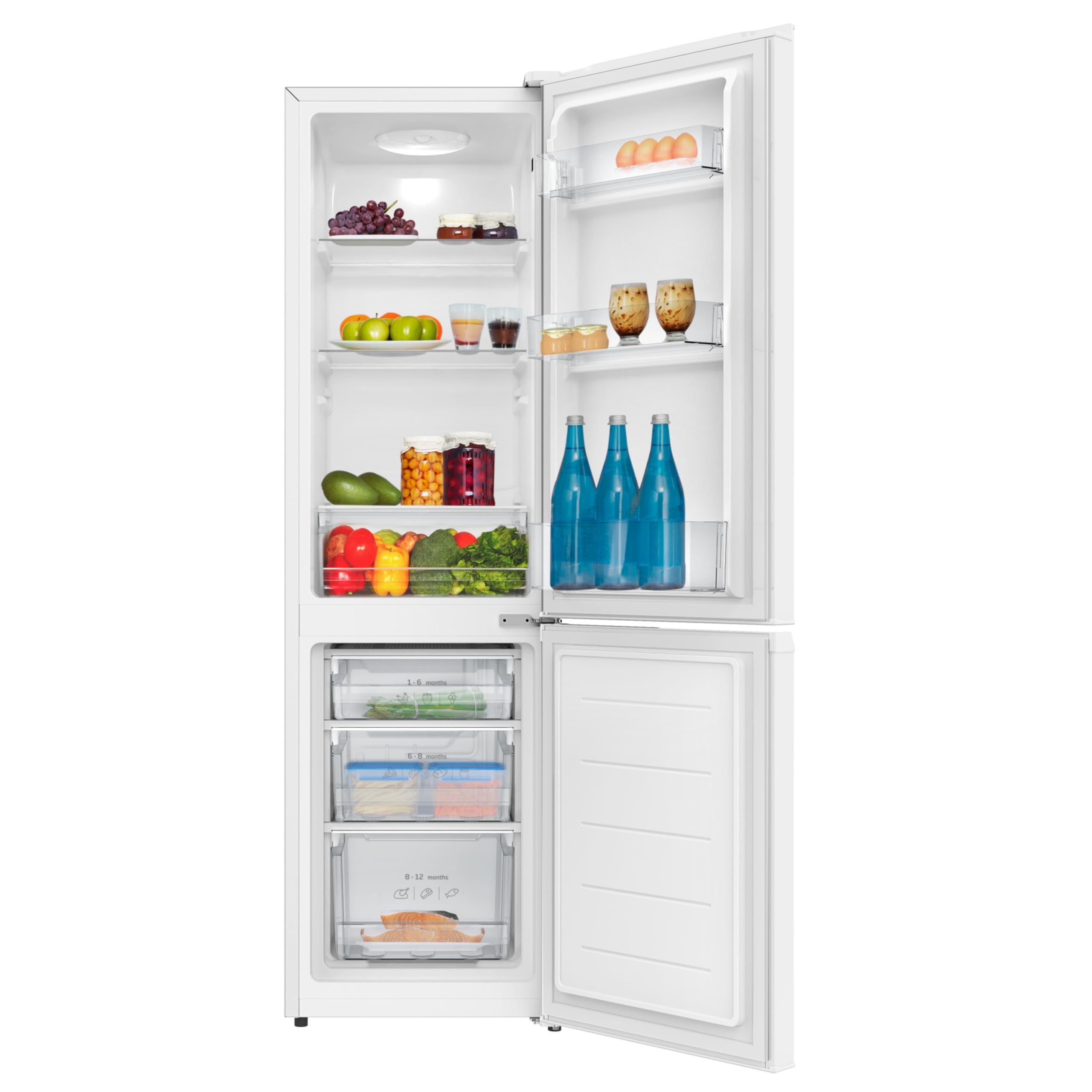 Amica Kühl‑Gefrier‑Kombination freistehend 151,8 x 44,4 x 53,6 cm 170 l Gefrierfach unten LED‑Innenbeleuchtung AKG 3850 W – Kühl Gefrierkombination Weiß