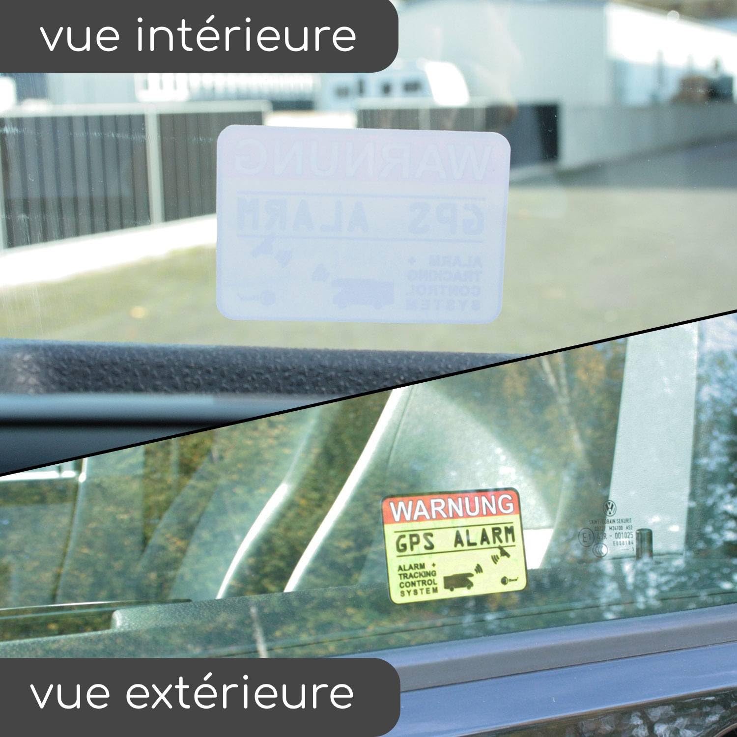 Autocollants Alarme 5 x 4 cm Indication Système d'Alarme Collage Intérieur Lecture Extérieure Maison Voiture Entreprise