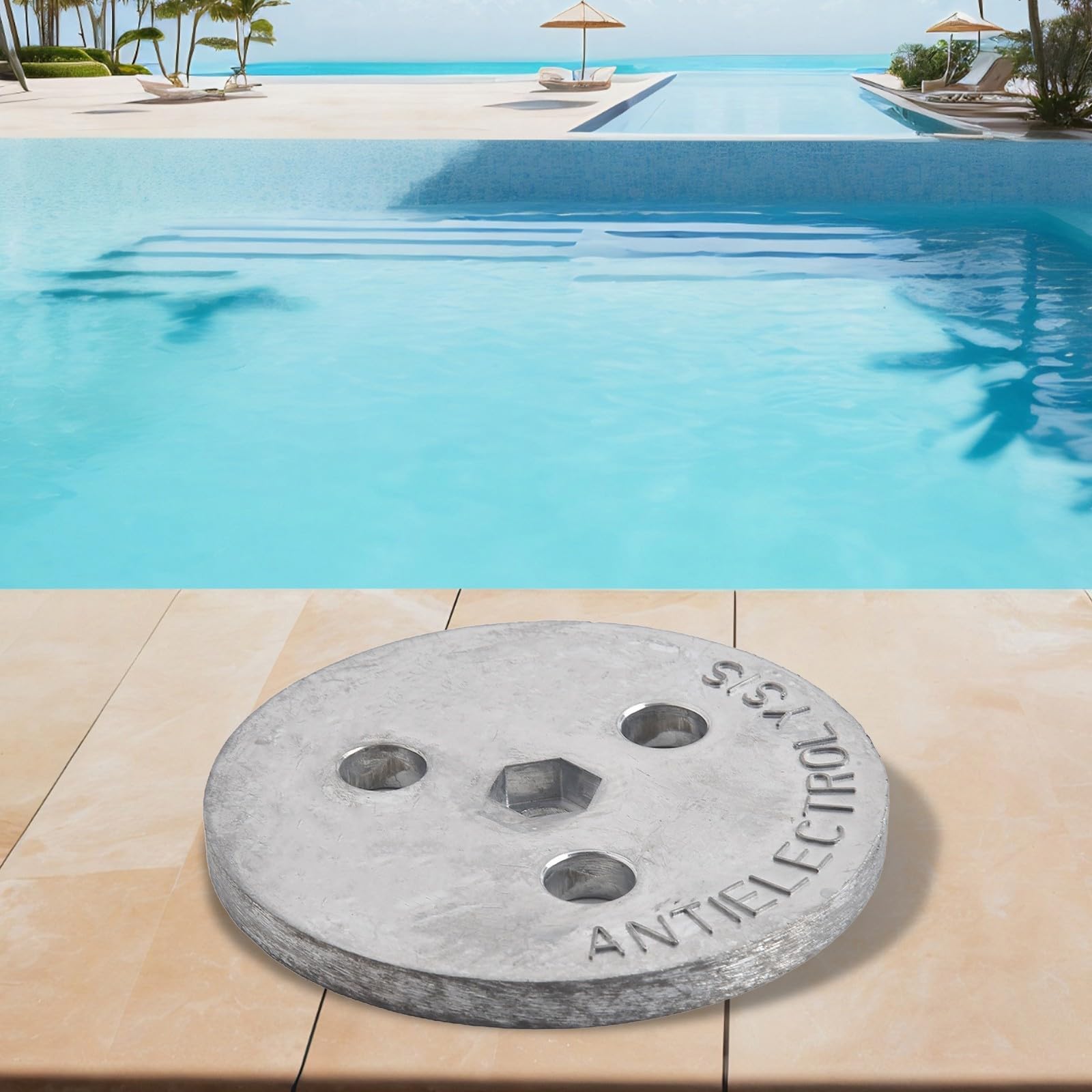 Poolzilla Piastre In Anodo Di Zinco Per Skimmer Piscina – Confezione Da 3 – Anticorrosione E Elettrolisi – Mantiene Il Cestello In Posizione