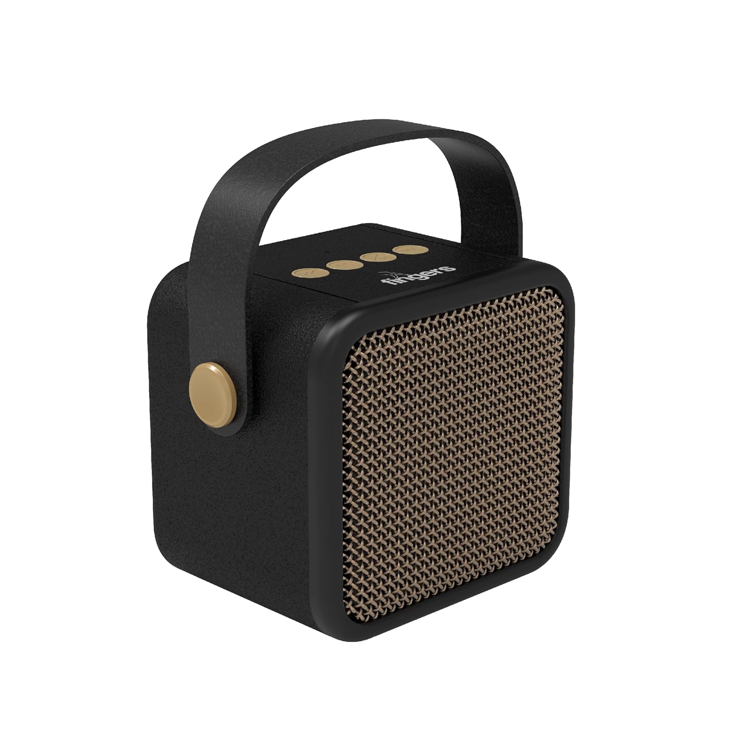 FINGERS SoundKing Portable Speaker with Magnificent Sound & Bold bass (Bluetooth® | FM Radio | MicroSD | USB | AUX, 12-Hour Playtime, Free Carry Strap, Built-in Mic) – Rich Black