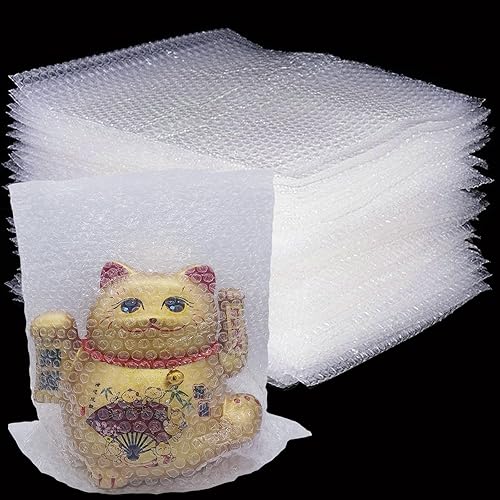 Miniatura 8 de Bolsas de burbujas, transparentes no autosellables, con amortiguación de doble pared, ideales para embalaje, envío, almacenamiento, mudanza (50