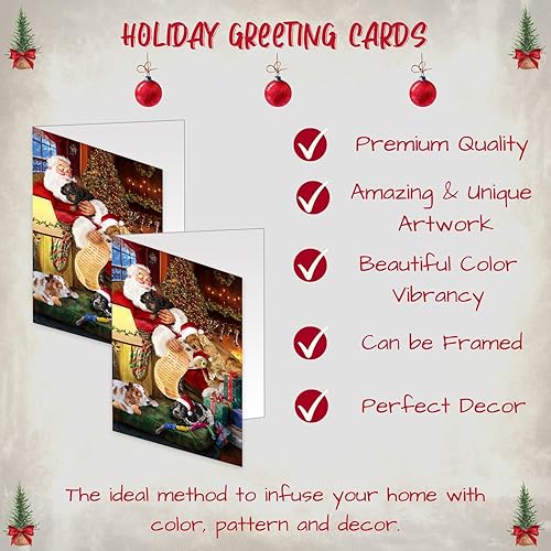 Miniatura 3 de Tarjetas de felicitación de Papá Noel durmiendo con Cocker Spaniel para perros y cachorros  Tarjetas de invitación de mascotas adorables con sobres