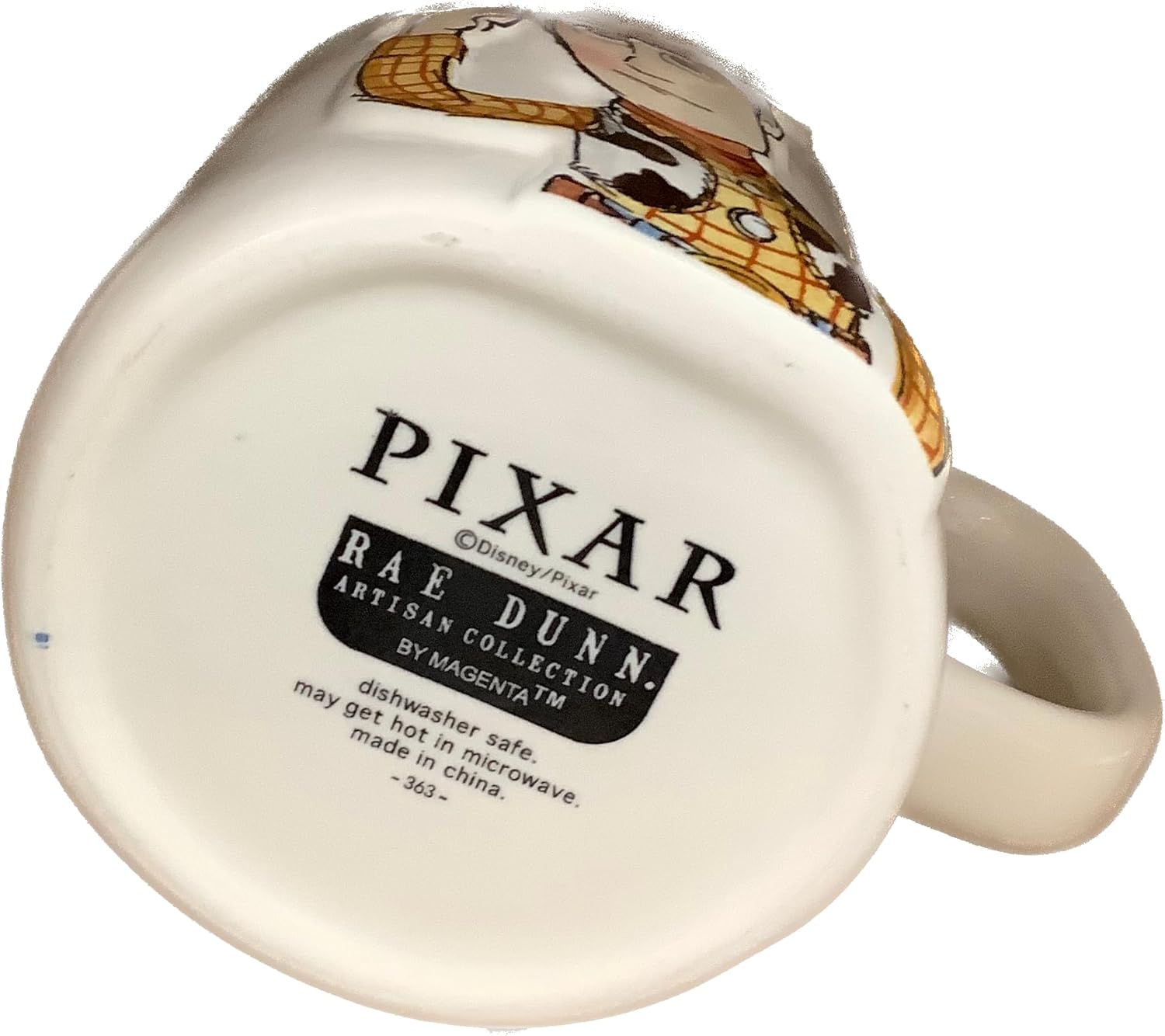 Rae Dunn Disney Pixar Toy Story Woody Coffee Mug, You're My Favorite Deputy, Yellow Interior, Ceramic, 14oz