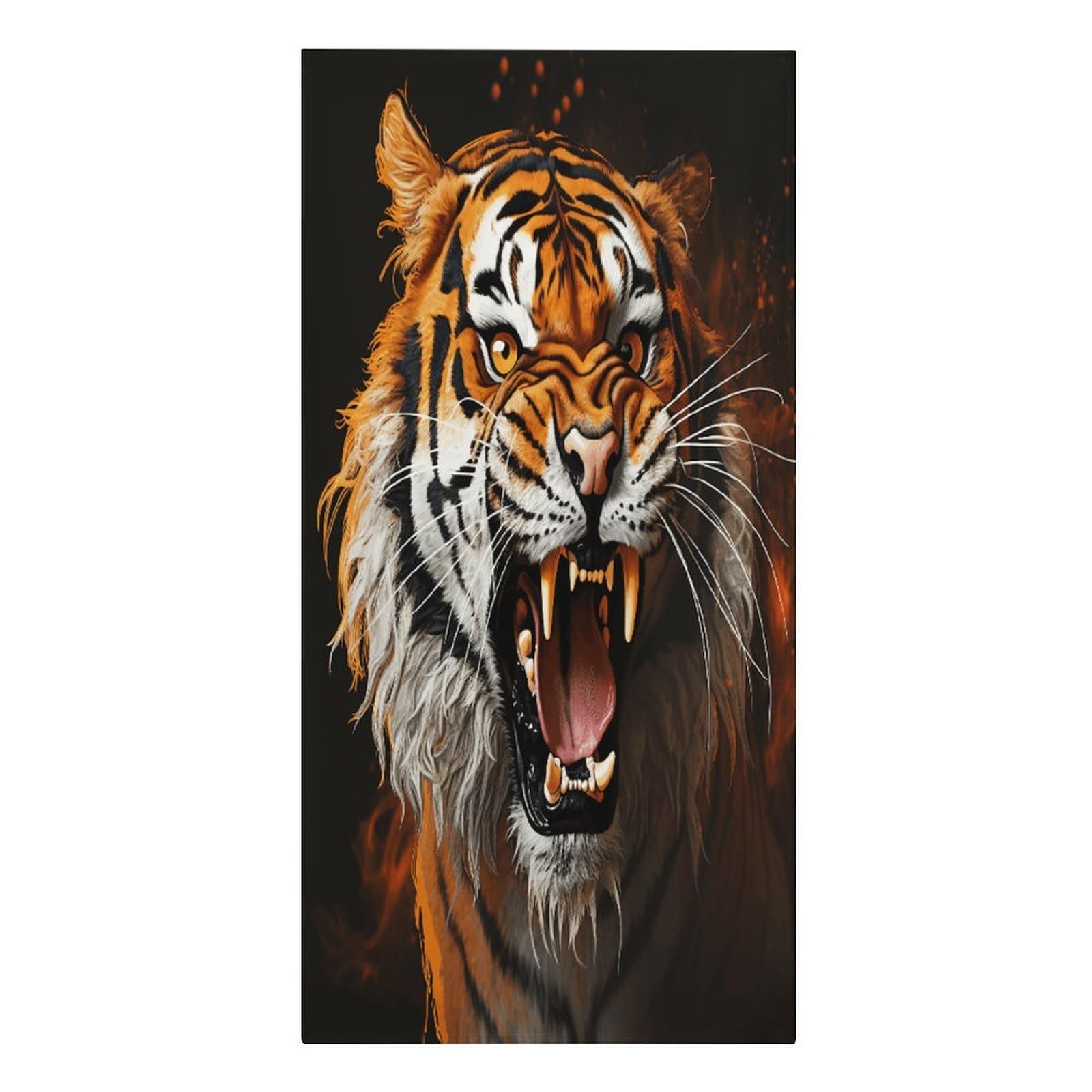 VstaDank Roaring Tiger Beach Towel Microfiber Oversized Beach Blanket Super Absorbent Soft Pool Bath Towel Sand Free Quick Dry Travel Towels Gifts for Yoga Sports Adults 30" X 61"