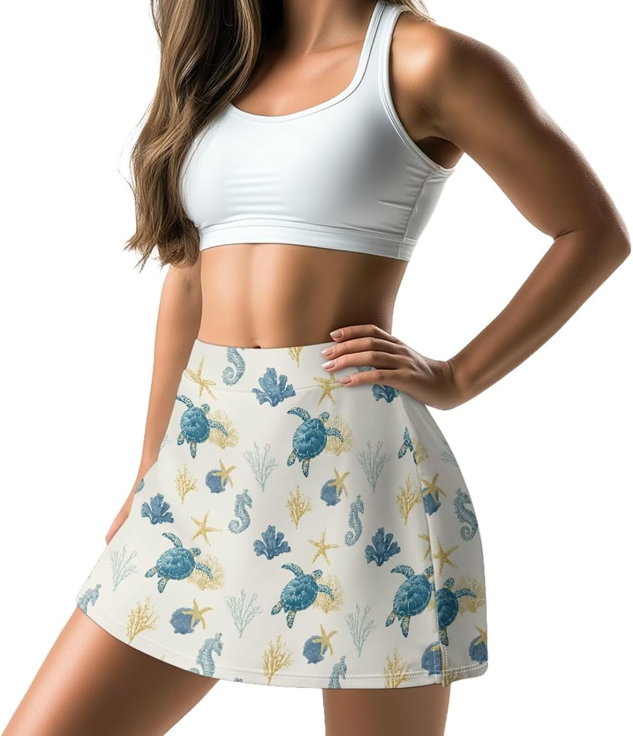 Women's Active Athletic Skort High Waisted Golf Skirts Lightweight Tennis Skort with Pockets