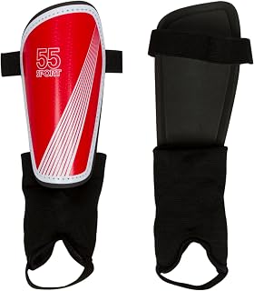 55 Sport Vortex Club - Espinilleras Protectoras de fútbol para Adultos y jóvenes con Protector de Tobillo