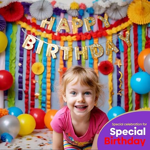 Vista 199 de 8 rollos de serpentinas moradas, paquete de 656 pies de papel crepé morado con blanco para decoraciones de fiestas, decoraciones de cumpleaños