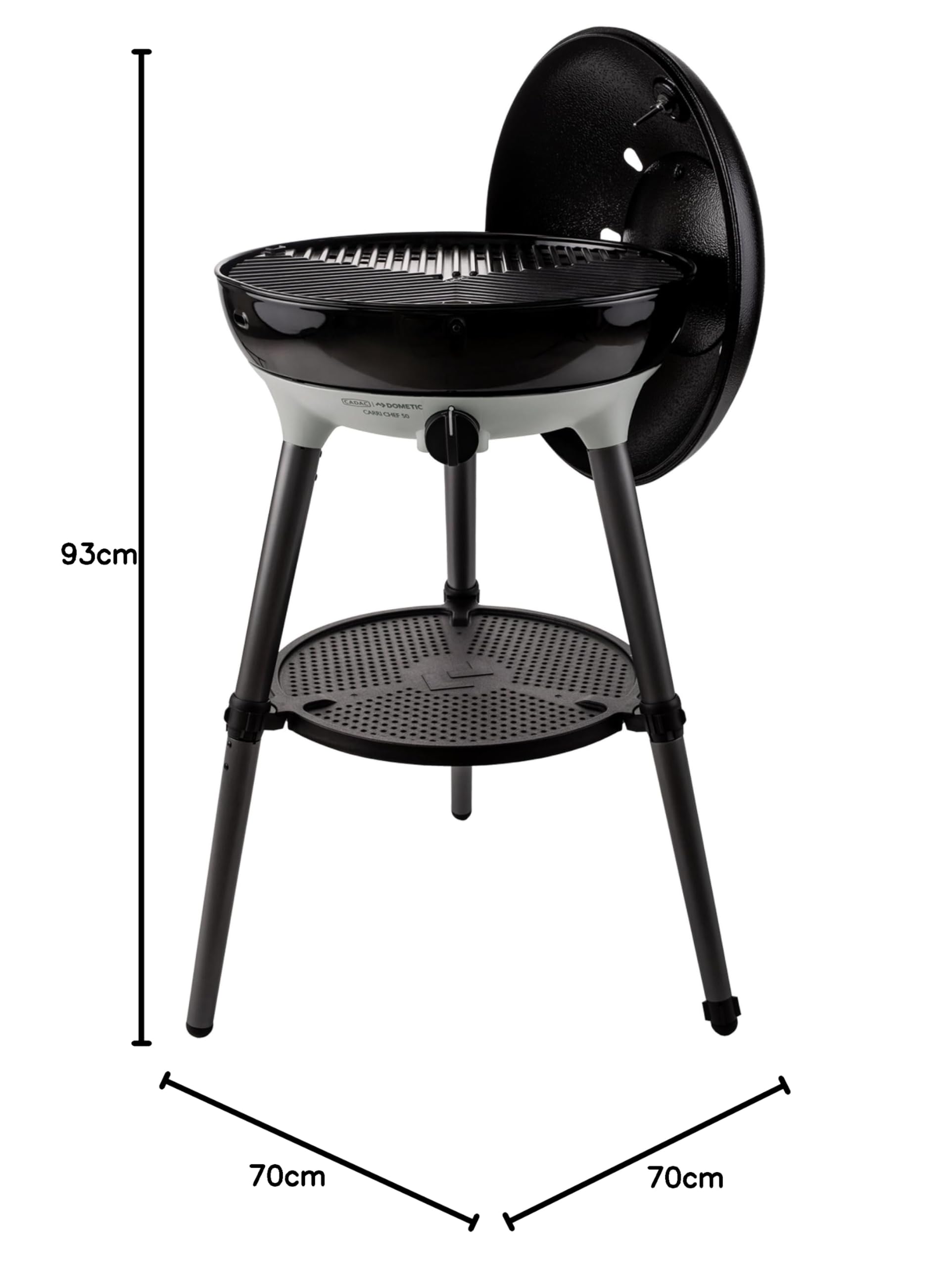 CADAC - Carri Chef 50 BBQ - Barbecues portables - Grill 2 Braai - Allumage automatique - Incl. Housse de protection - Camping - Les incontournables du barbecue - Utilisation en extérieur