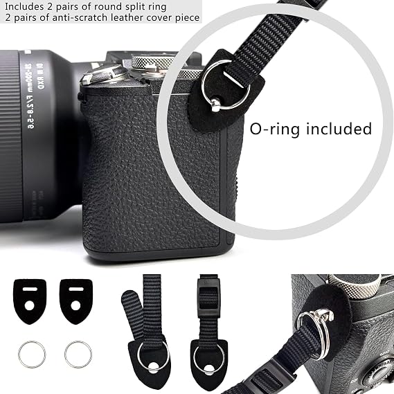 Camera Neck Strap/Thin Camera Strap or Binoculars Strap Black