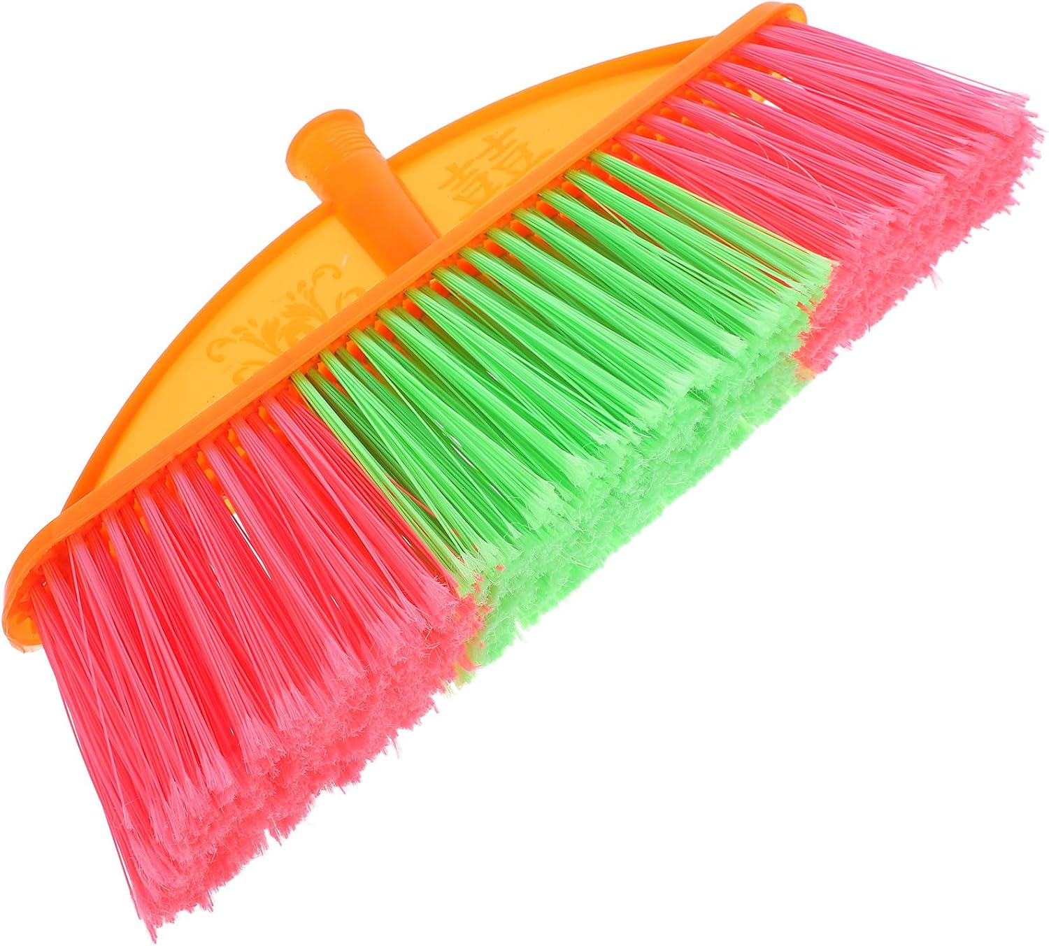 BESTYASH Broom Head Replacement 5-Row Plastic Hard Bristle Sweeper Head for Household Floor Cleaning with Wooden Handle Compatible for Indoor and Outdoor Use