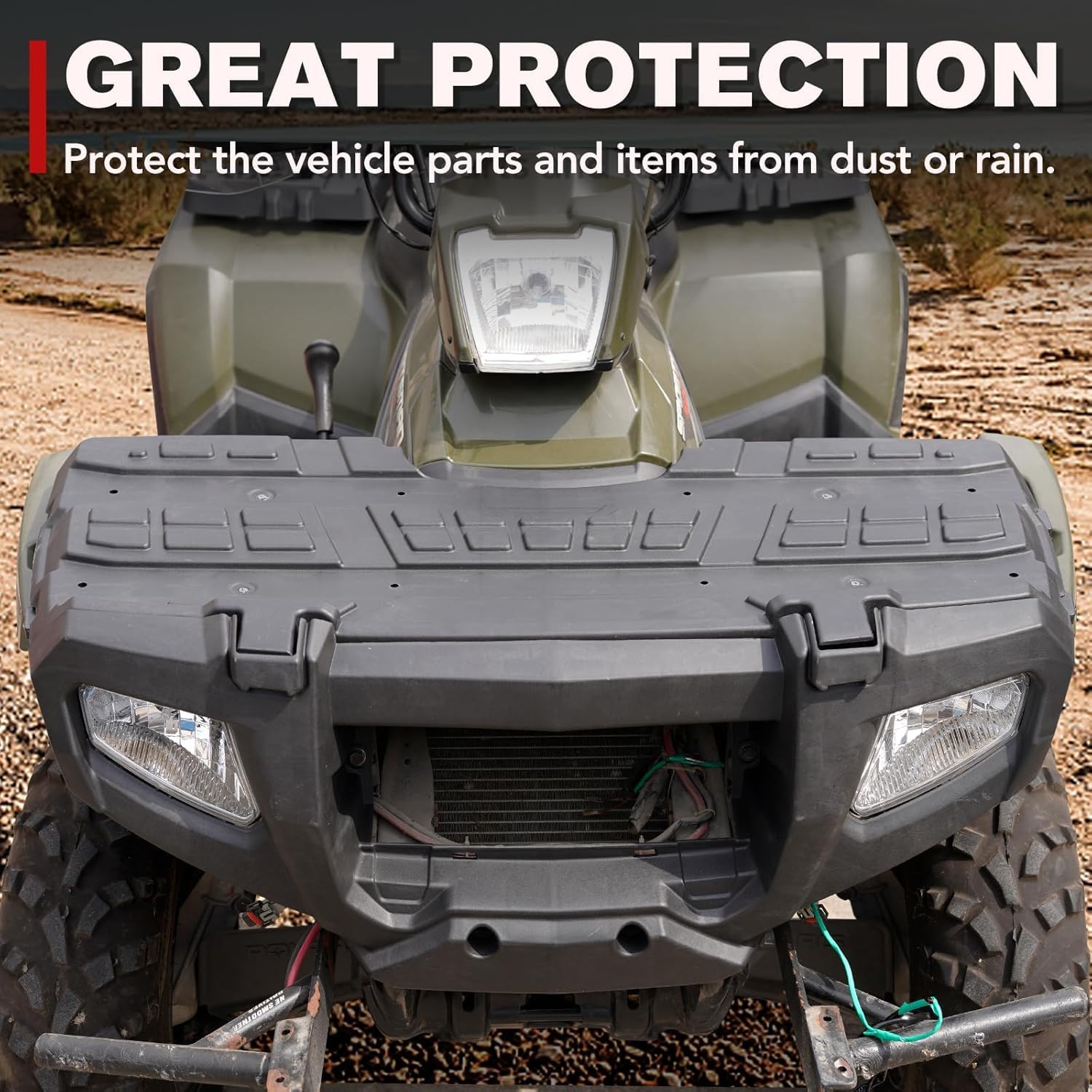 A & UTV PRO Front Cover & Lower Storage Box Kit for 2005-2010 Polaris Sportsman 400 450 500 600 700 800 Accessories, Replace OEM # 2633162, 2633157, 2633355-070, 2203484, 2PCS