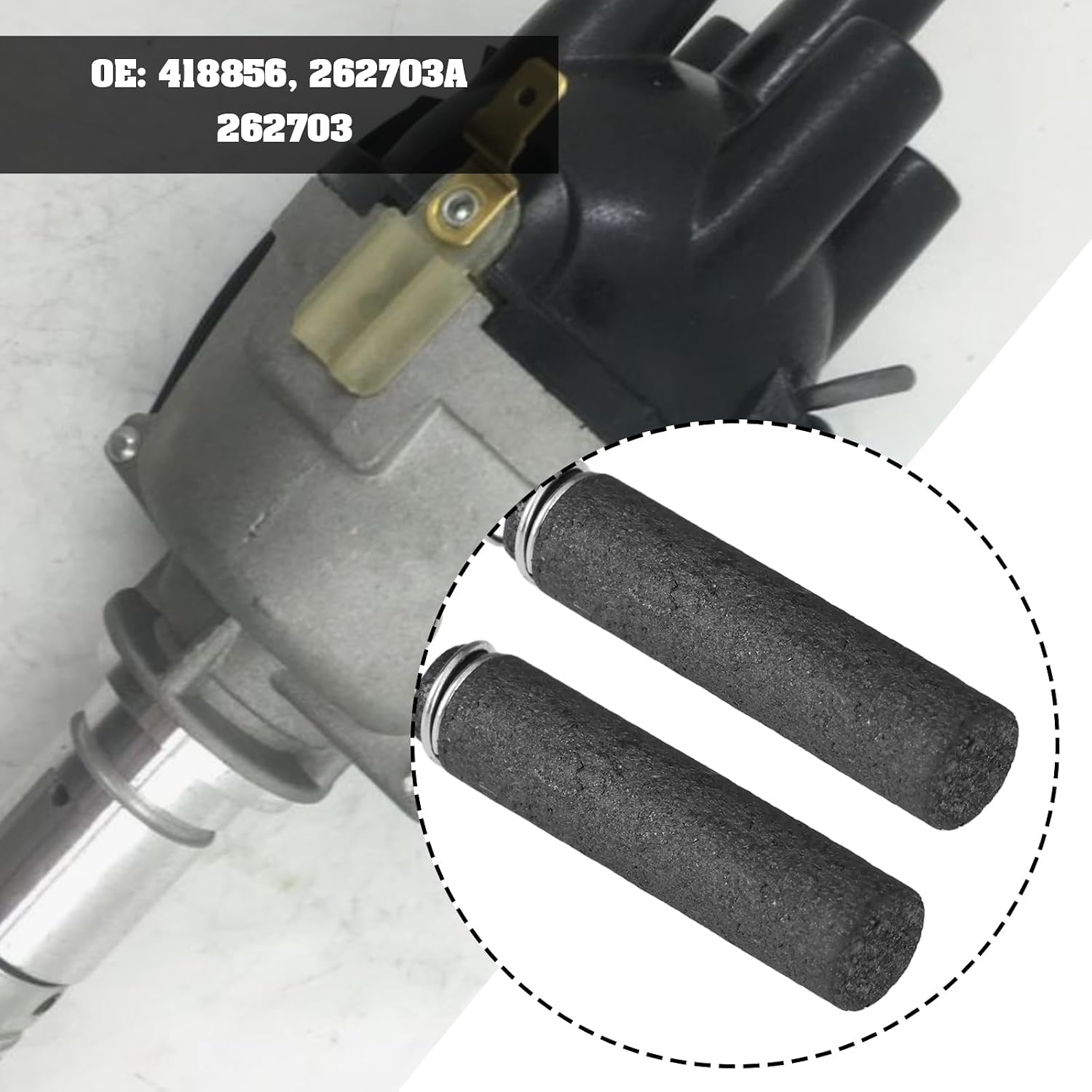 4Pcs Car Distributor Pick Up Brush 262703 Compatible with Lucas 20D 22D 23D 25D DU8A Distributor Caps, 5x18mm