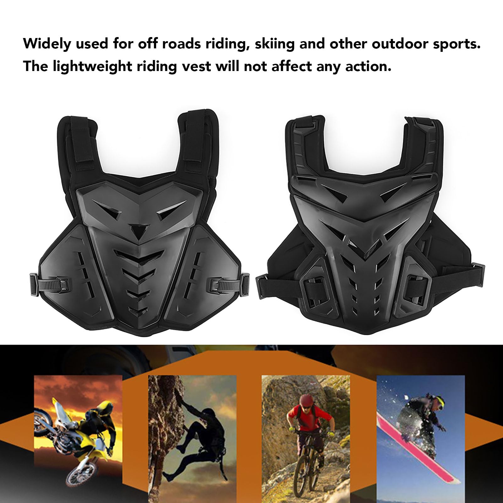 Cavalcando la Protezione del Torace, Armatura Motociclistica a Doppia Protezione Dimensione Regolabile Leggera per Guscio PE Assorbimento di Cotone Che Cavalca la