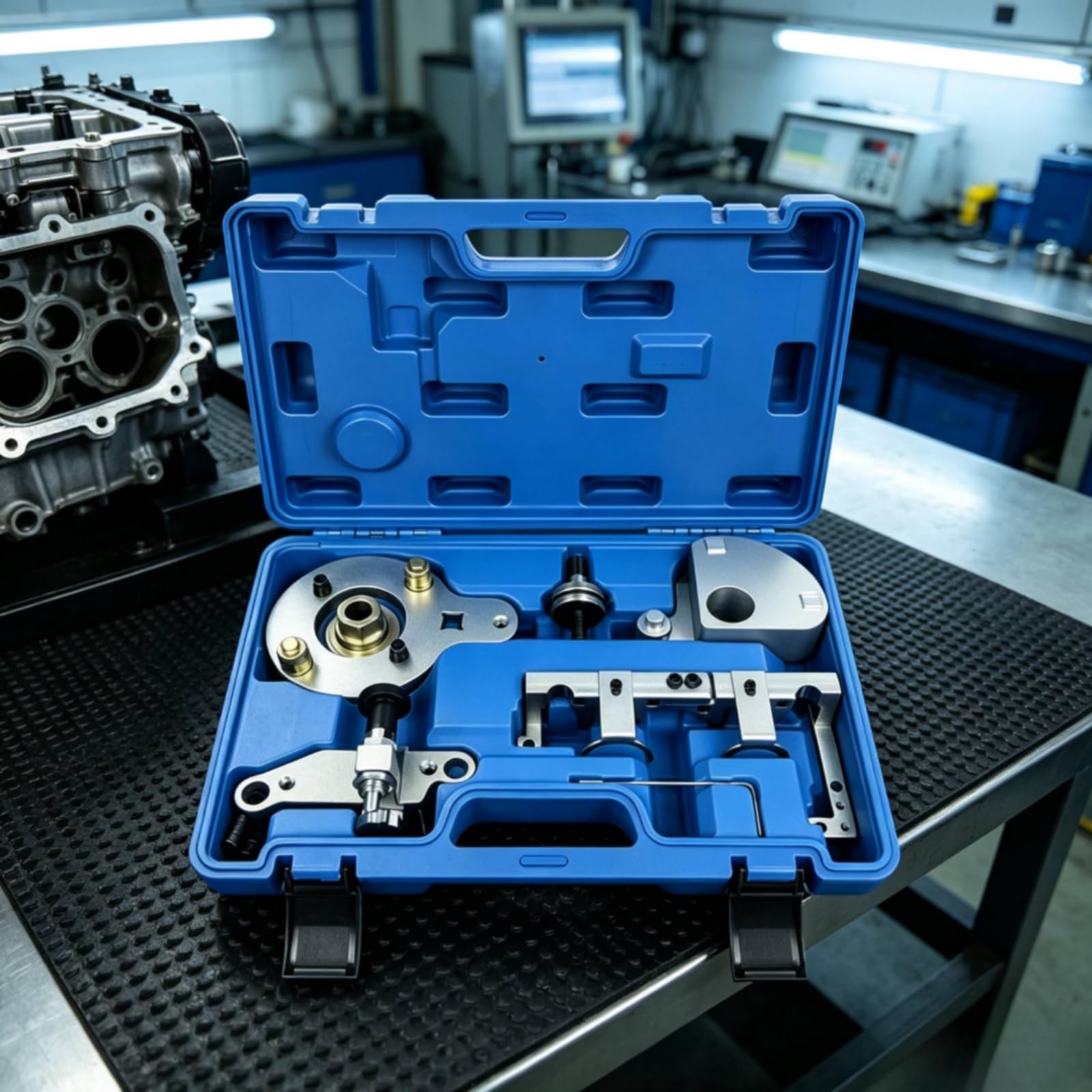 Kit Fasatura Motore Organizzato Attrezzo | Professionale, Robusto, Kit di Fasatura Motore-ricostituito Valigetta, per Garage, Autoriparatori