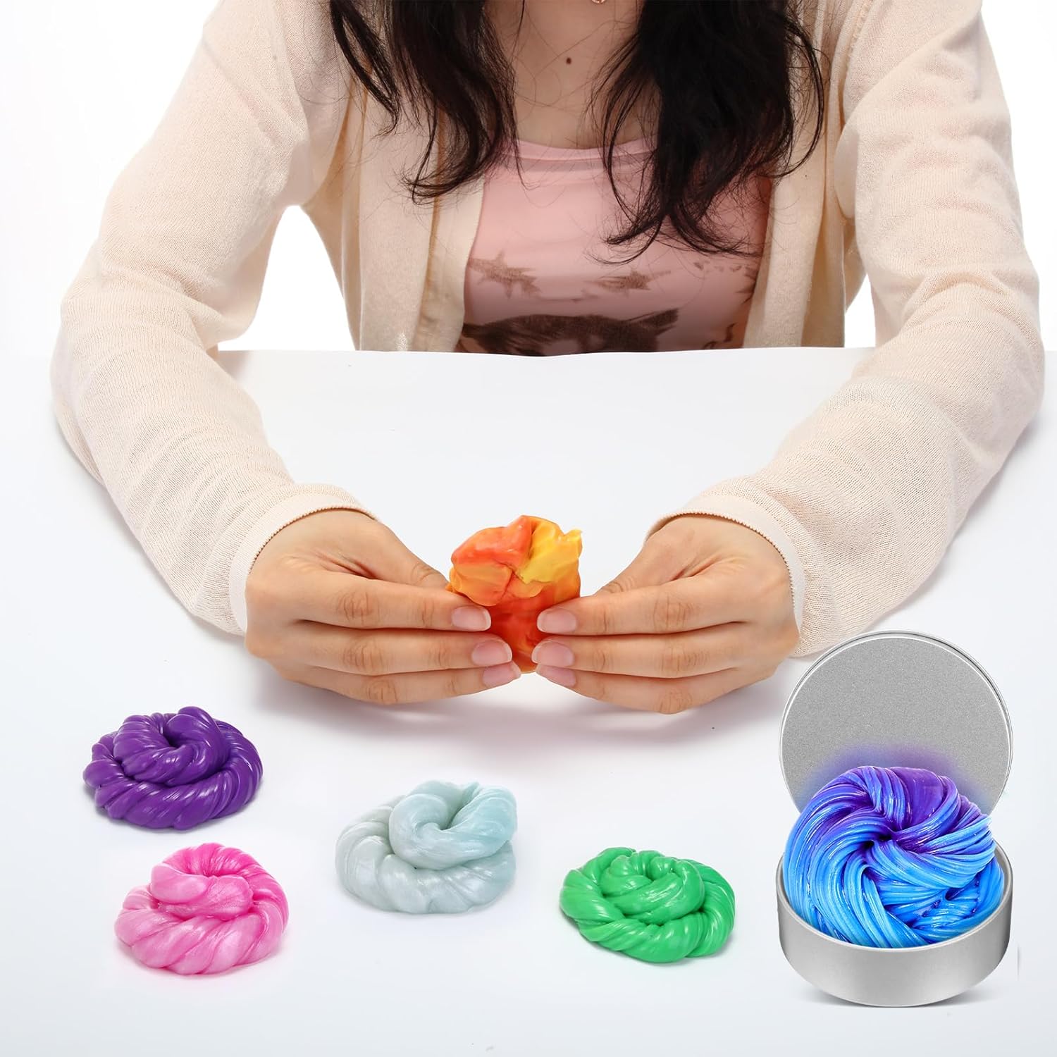 12 Pcs 1.76 oz Large Heat Sensitive Color Changing Fidget Putty, Therapy Putty Toy for Girls Boys Sensory and Tactile Stimulation, ADHD Fidget Toy, Parties, Classroom Rewards