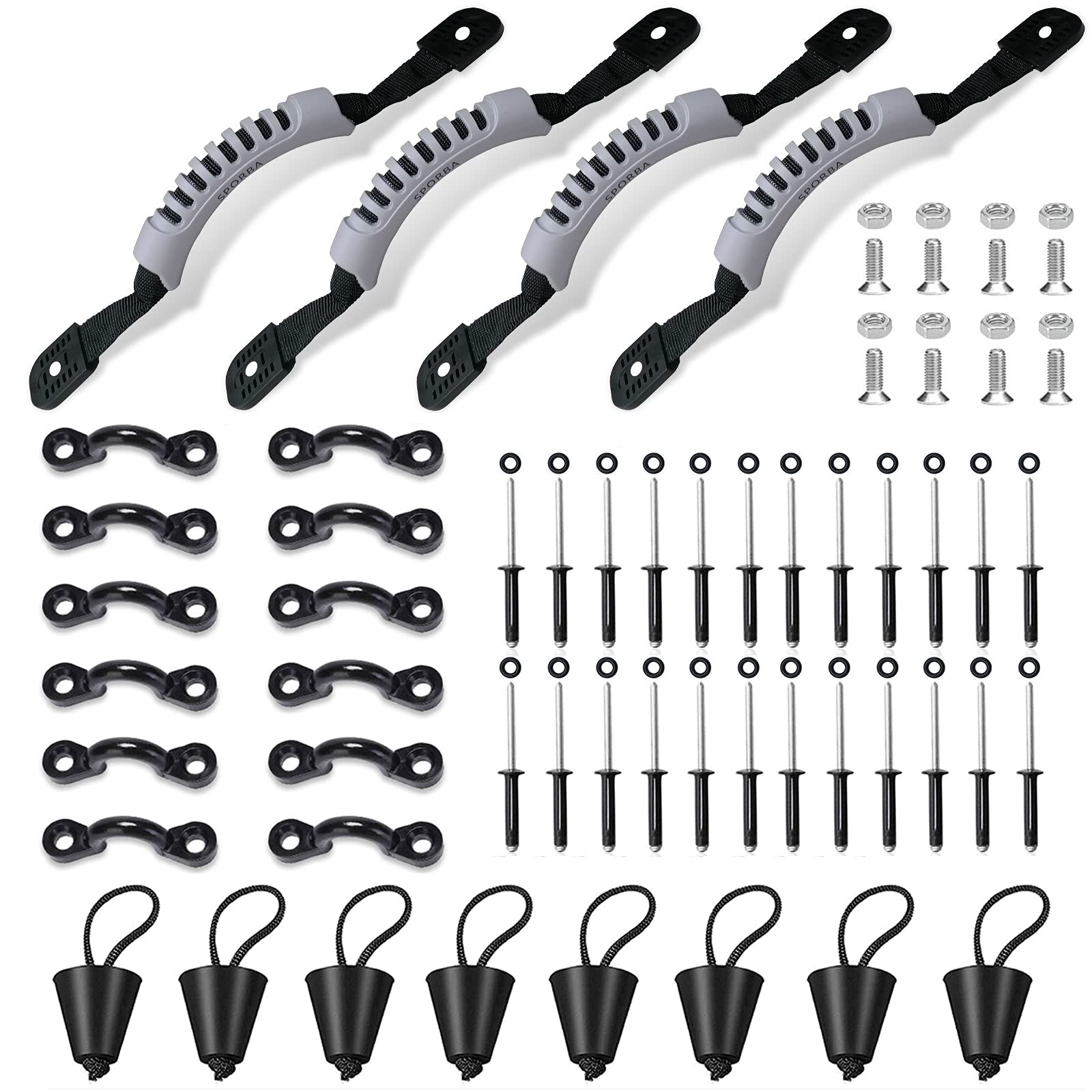 SPORBA Kayak Carry Handle, Kayak Handles Replacement 4 Pcs Side Mount