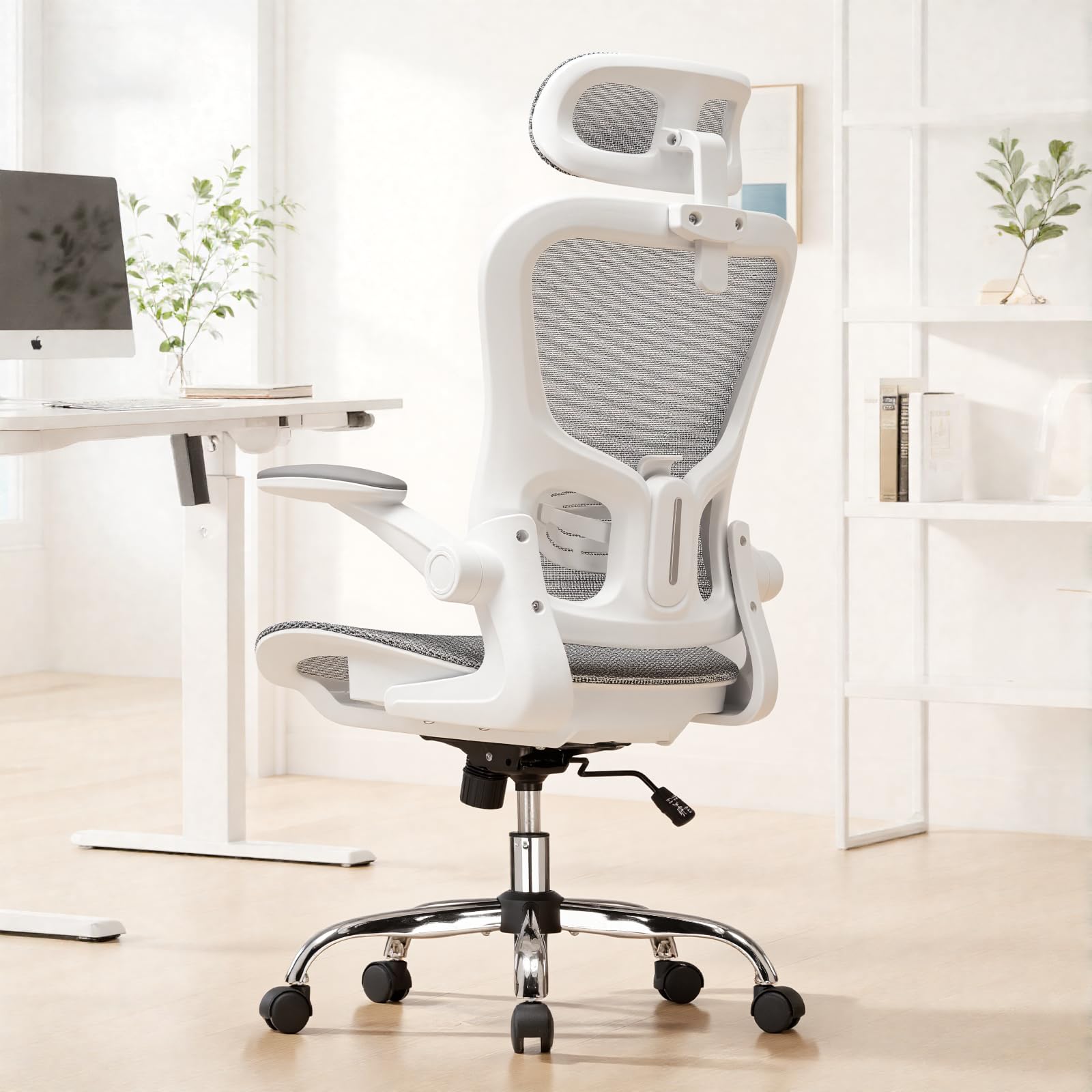 Condition photo showing As Is for gtplayer office chair, home ergonomic desk chair with high back mesh, mesh office computer desk chairs with adjustable lumbar support, rolling work swivel task chairs with 3d armrests and headrest